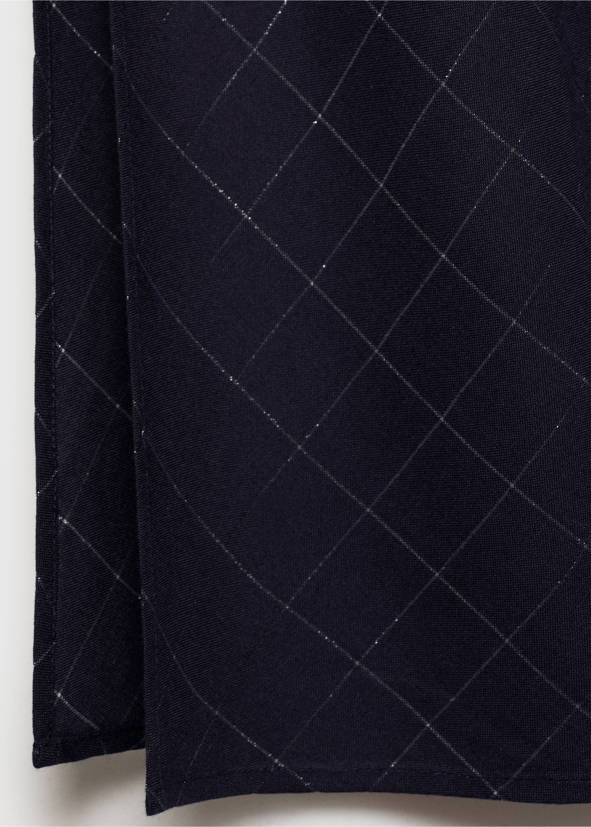 Lurex check skirt - Details of the article 8, Navy. Ref: 17084777-00.