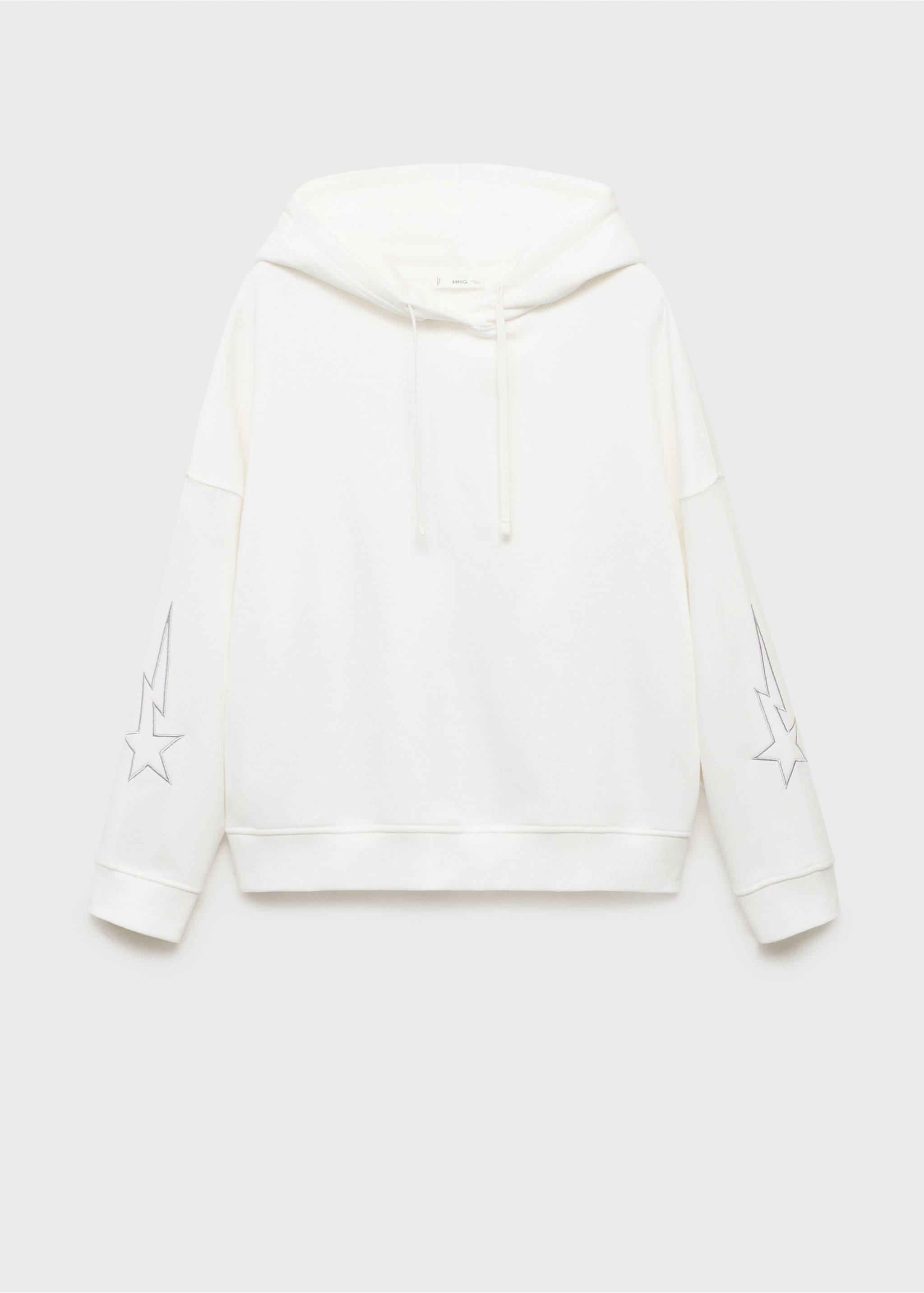 Sudadera estrella bordada - Artículo sin modelo, Blanco roto. Ref: 17084781-00.