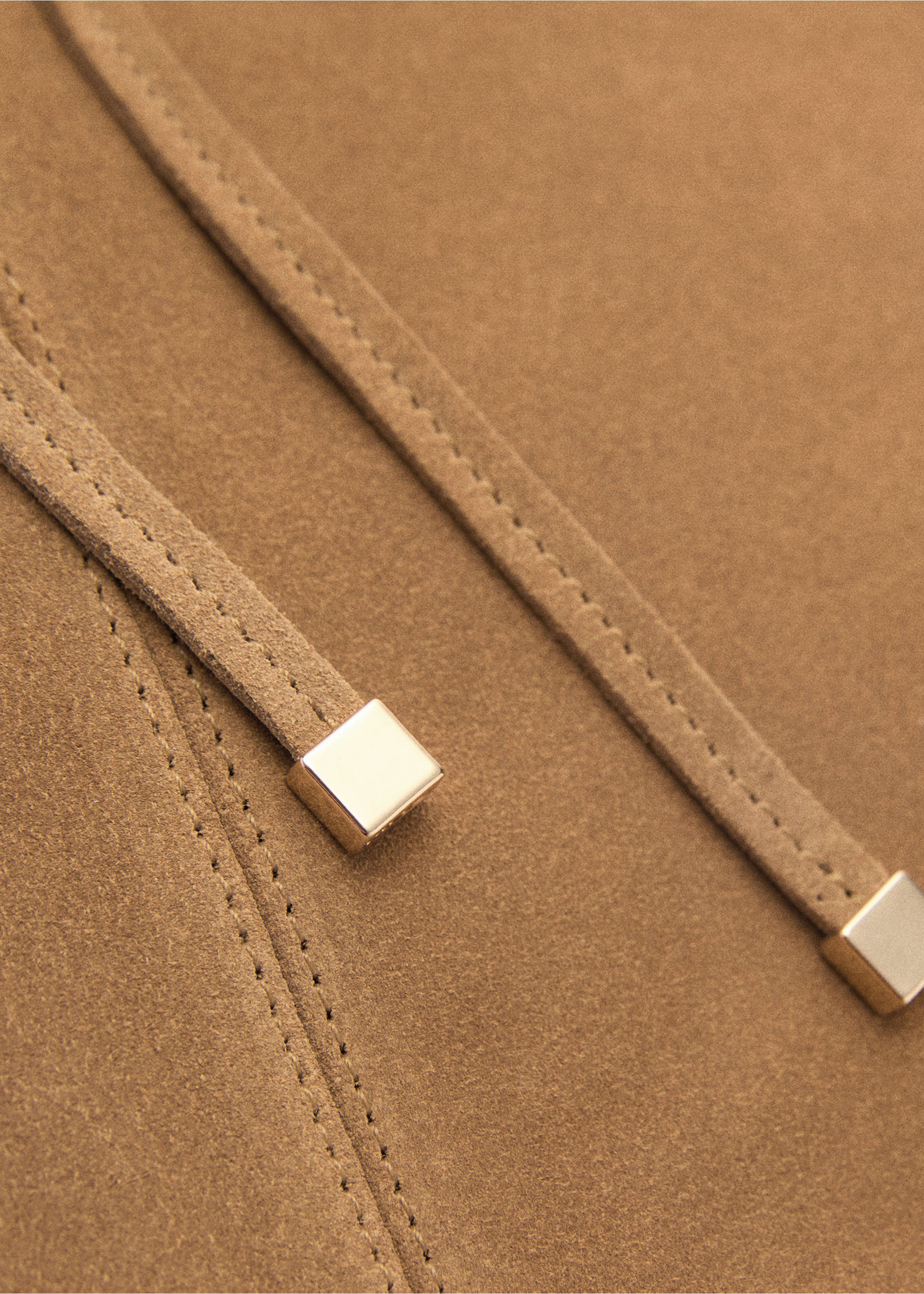 Suede shopper bag - Details of the article 2, Leather. Ref: 17084783-00.