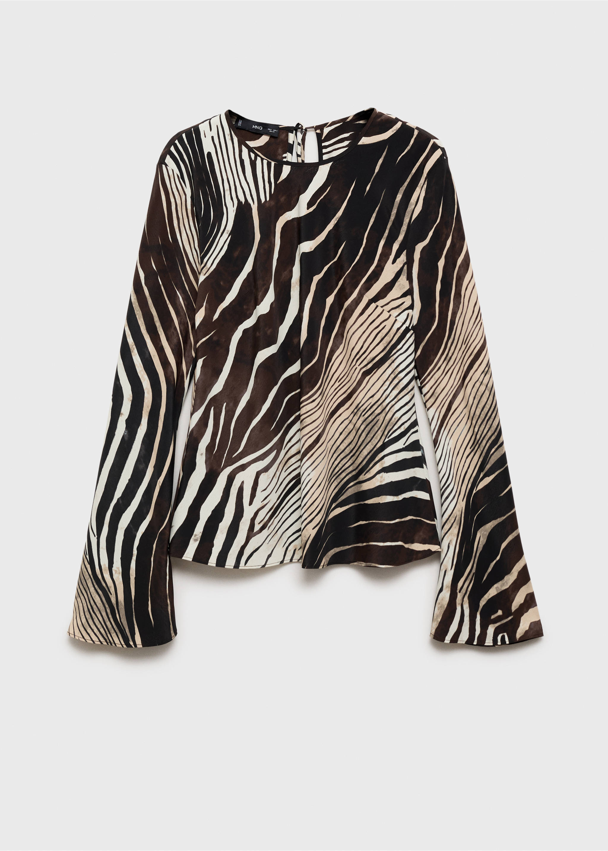 Zebra print blouse - Article without model, Black. Ref: 17084786-00.