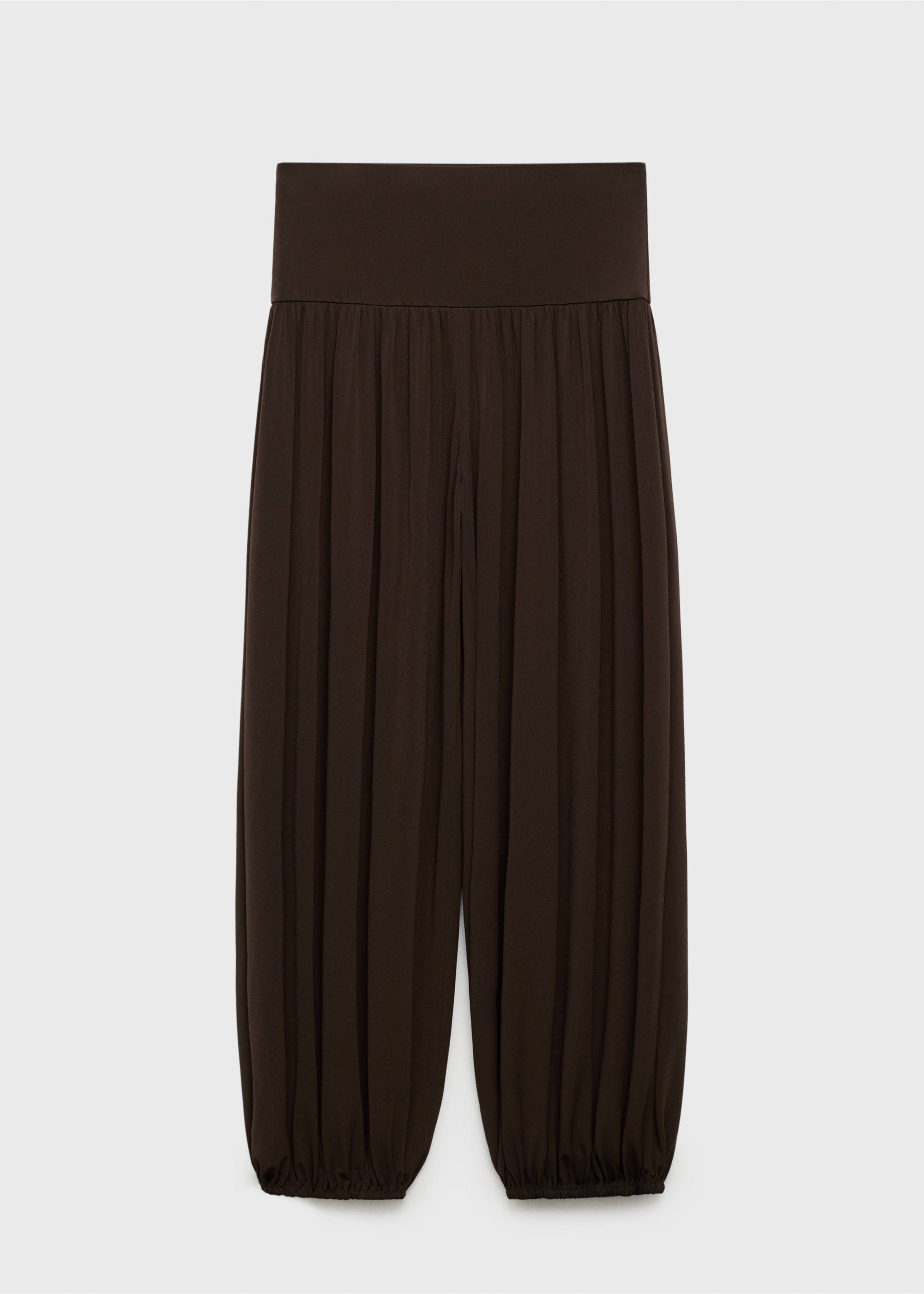 Balloon trousers with elastic waist - Article without model, Brown. Ref: 17084787-00.