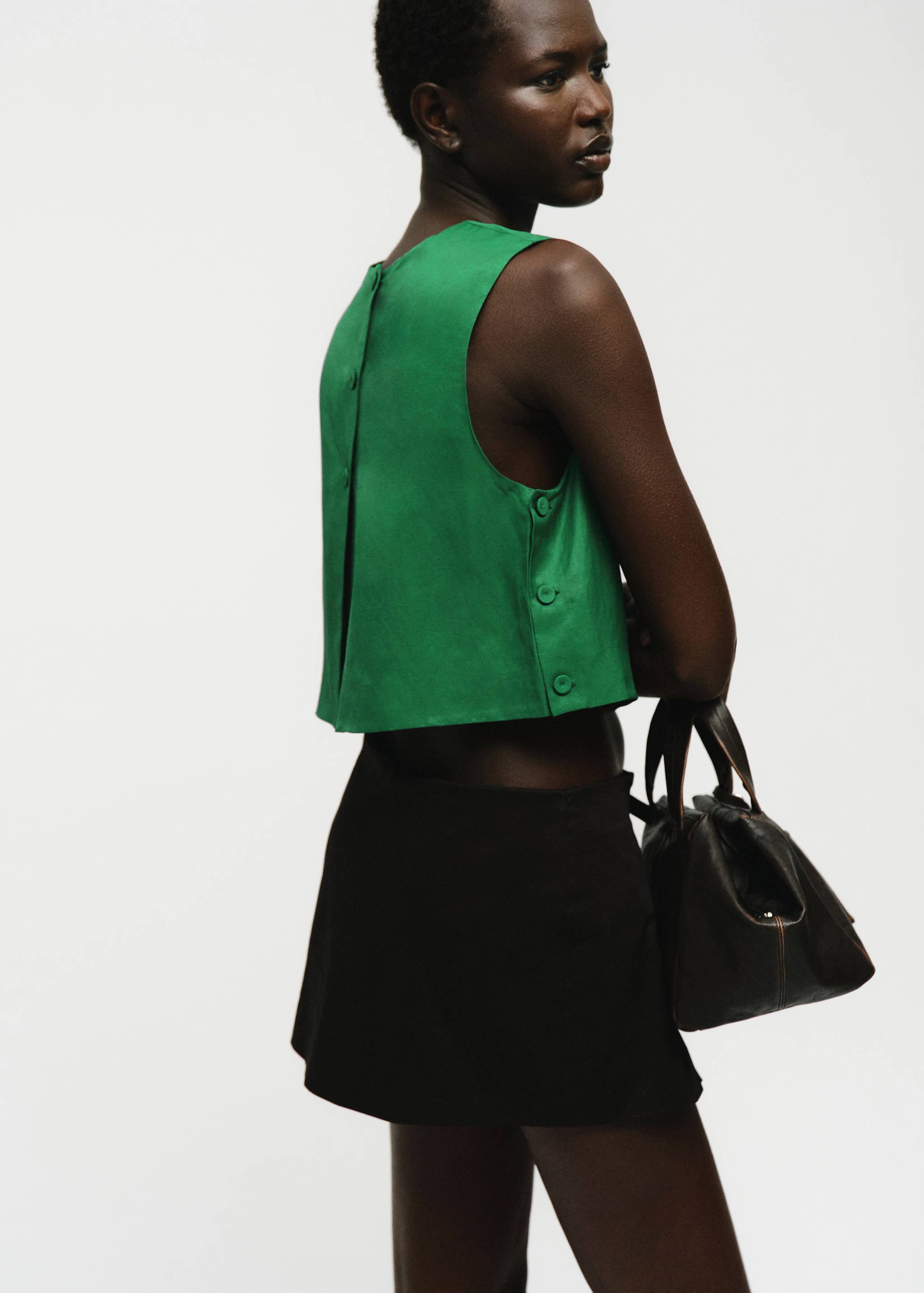 Leinen-Mix-Top mit Knöpfen - Detail des Artikels 2