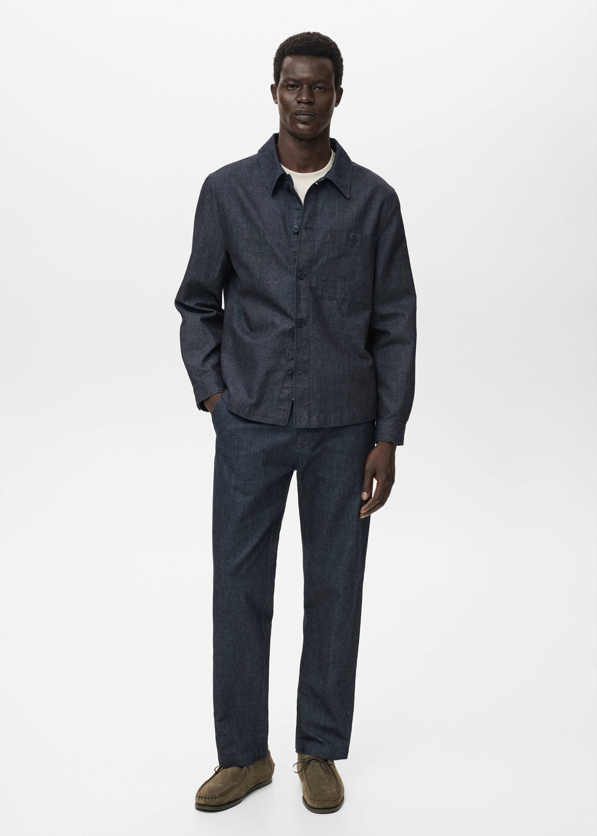Jeans straight fit mörk tvätt - Allmän bild