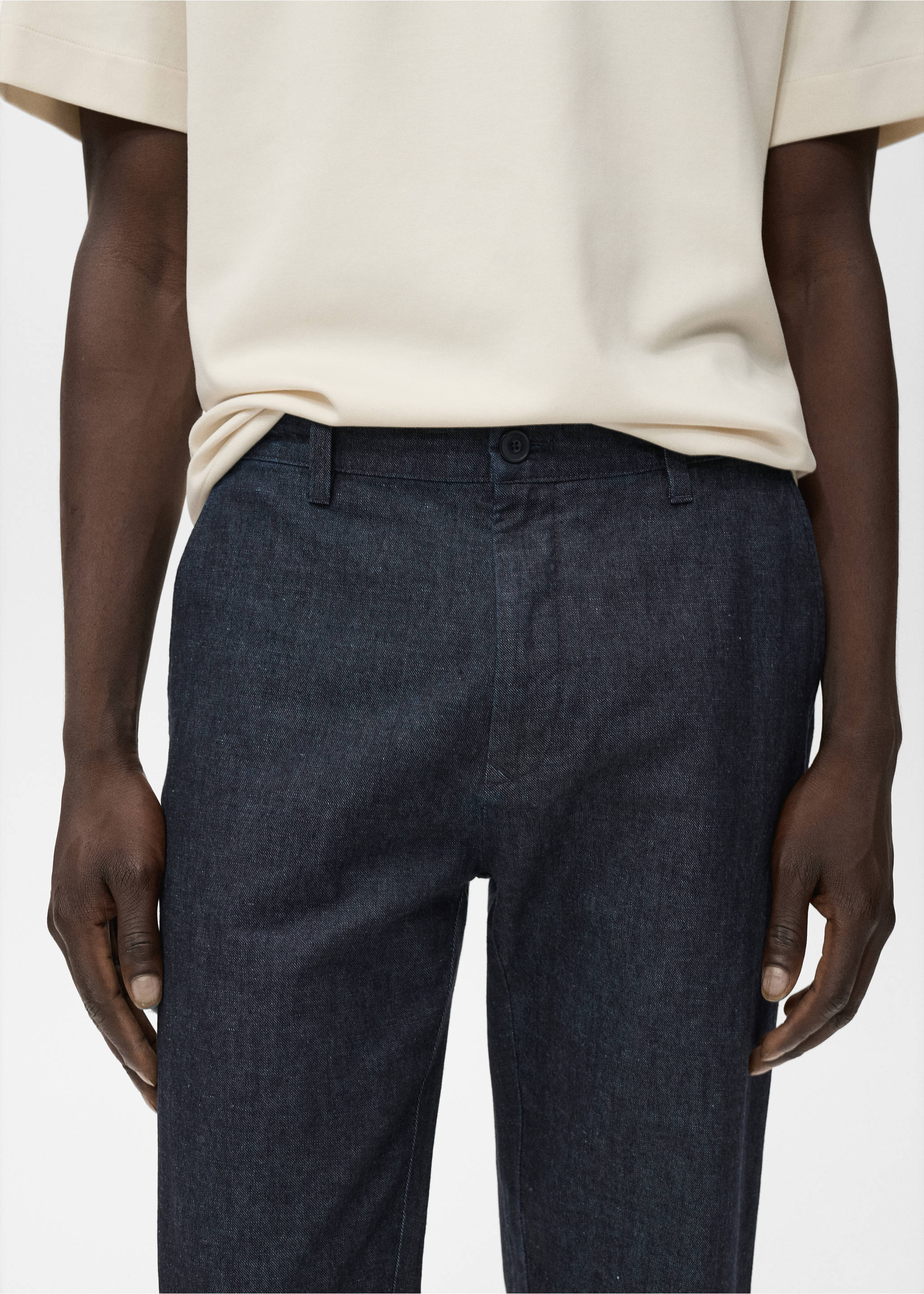 Jeans straight fit mörk tvätt - Detaljer om artikeln 1, Blå. Ref: 17085141-00.