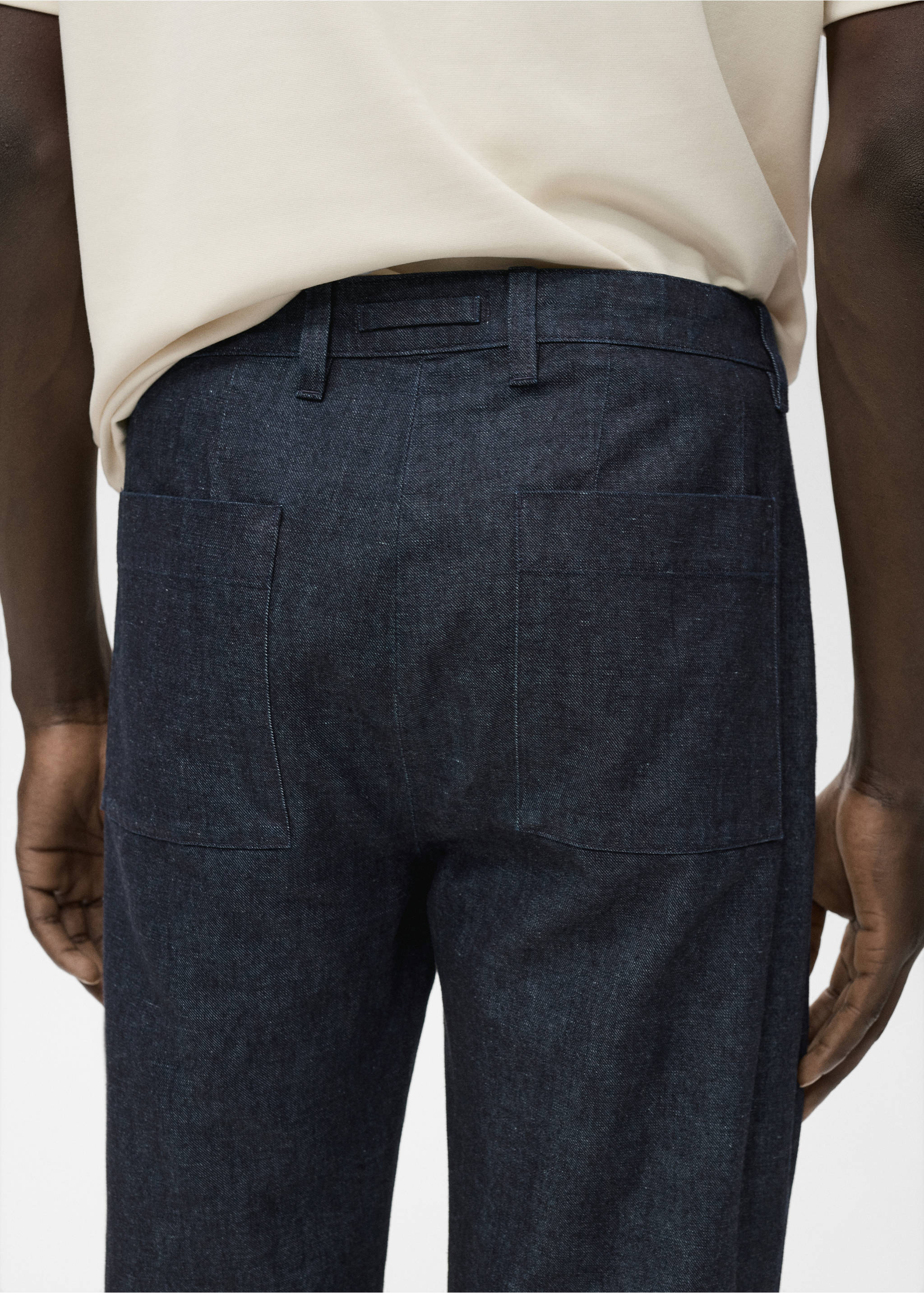 Jeans straight fit mörk tvätt - Detaljer om artikeln 3, Blå. Ref: 17085141-00.