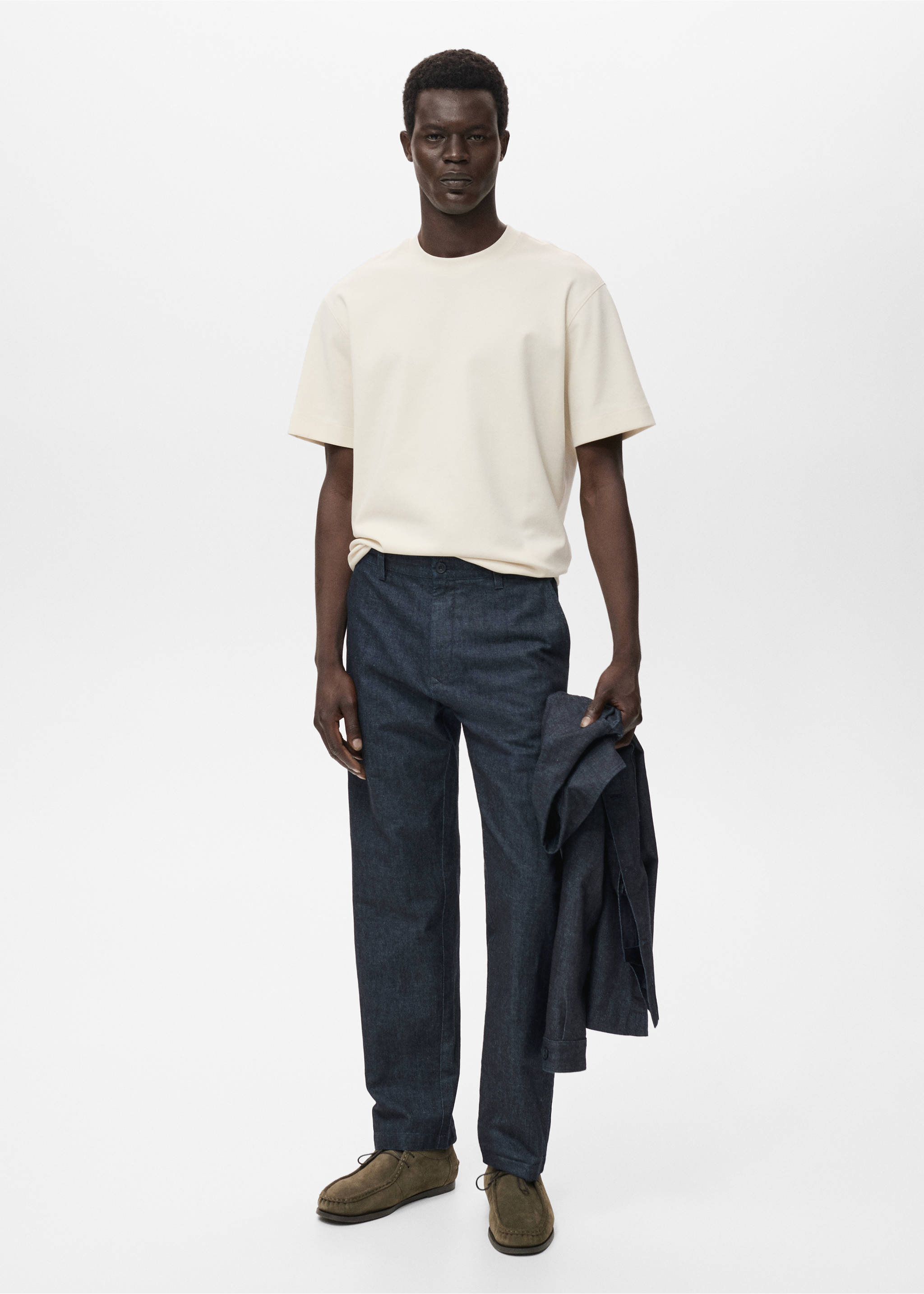 Jeans straight fit mörk tvätt - Detaljer om artikeln 2, Blå. Ref: 17085141-00.