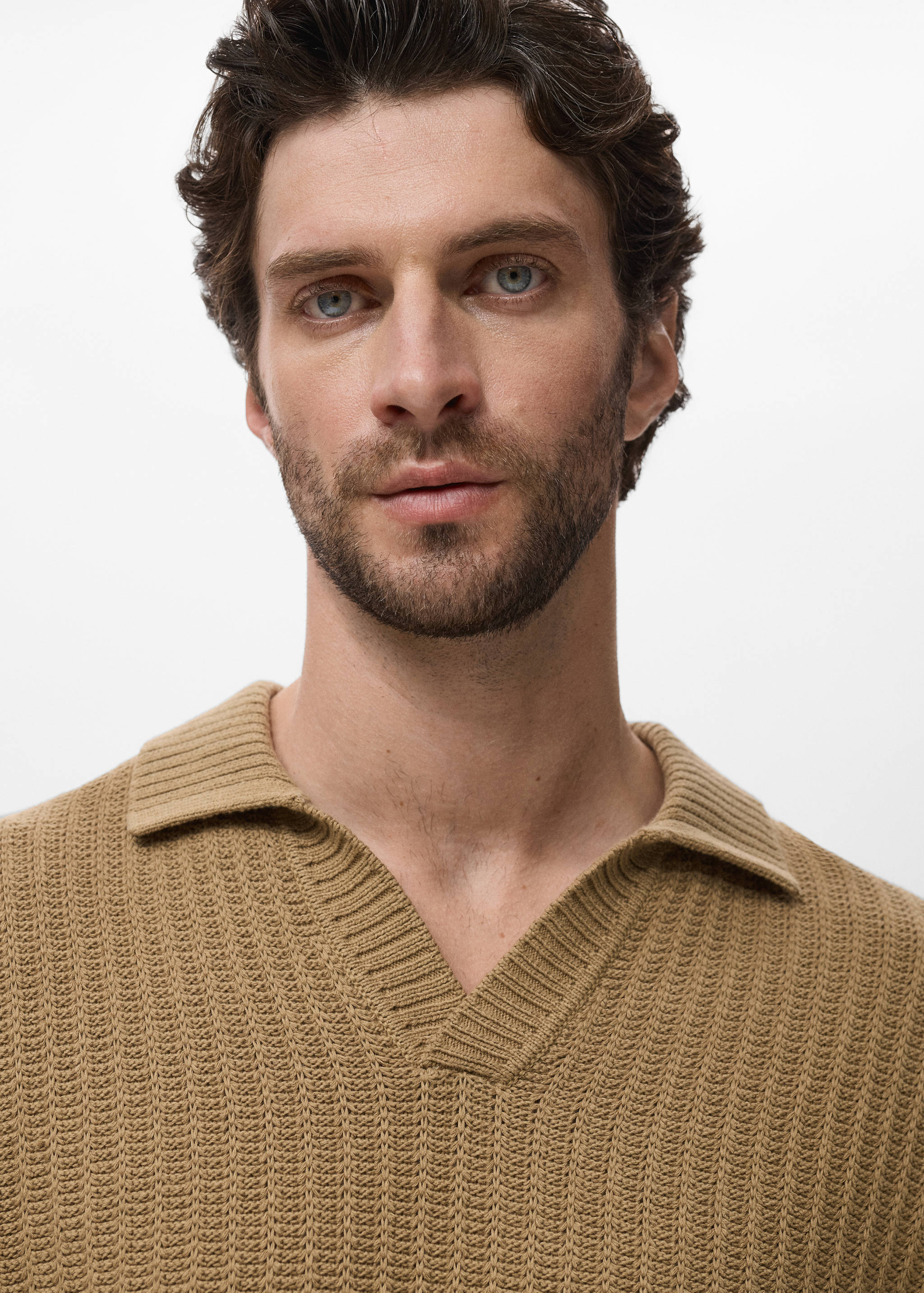 Pull-over polo maille structure - Détail de l'article 1