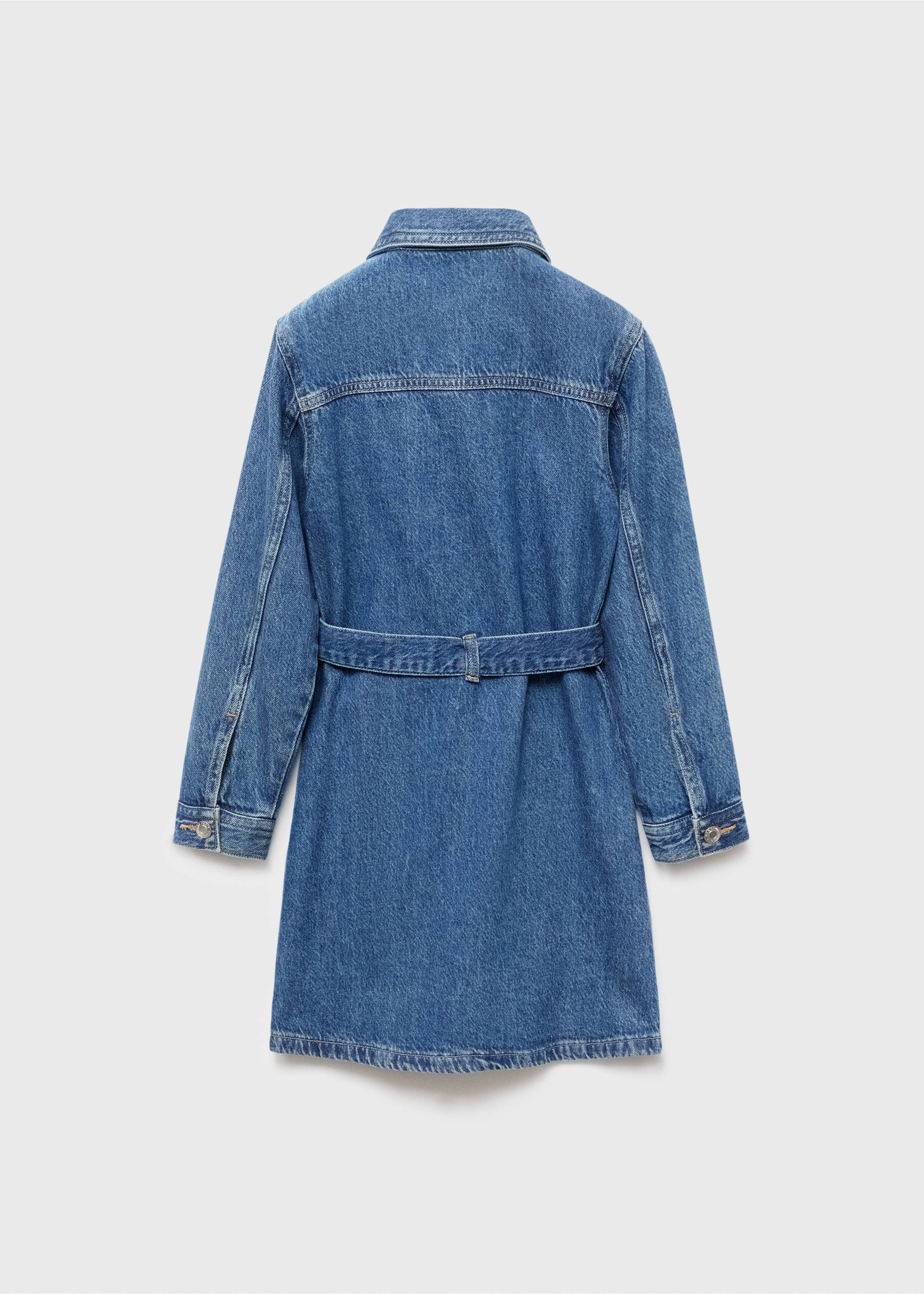 Short denim dress - Reverse of the article, Dark Blue. Ref: 17085151-00.