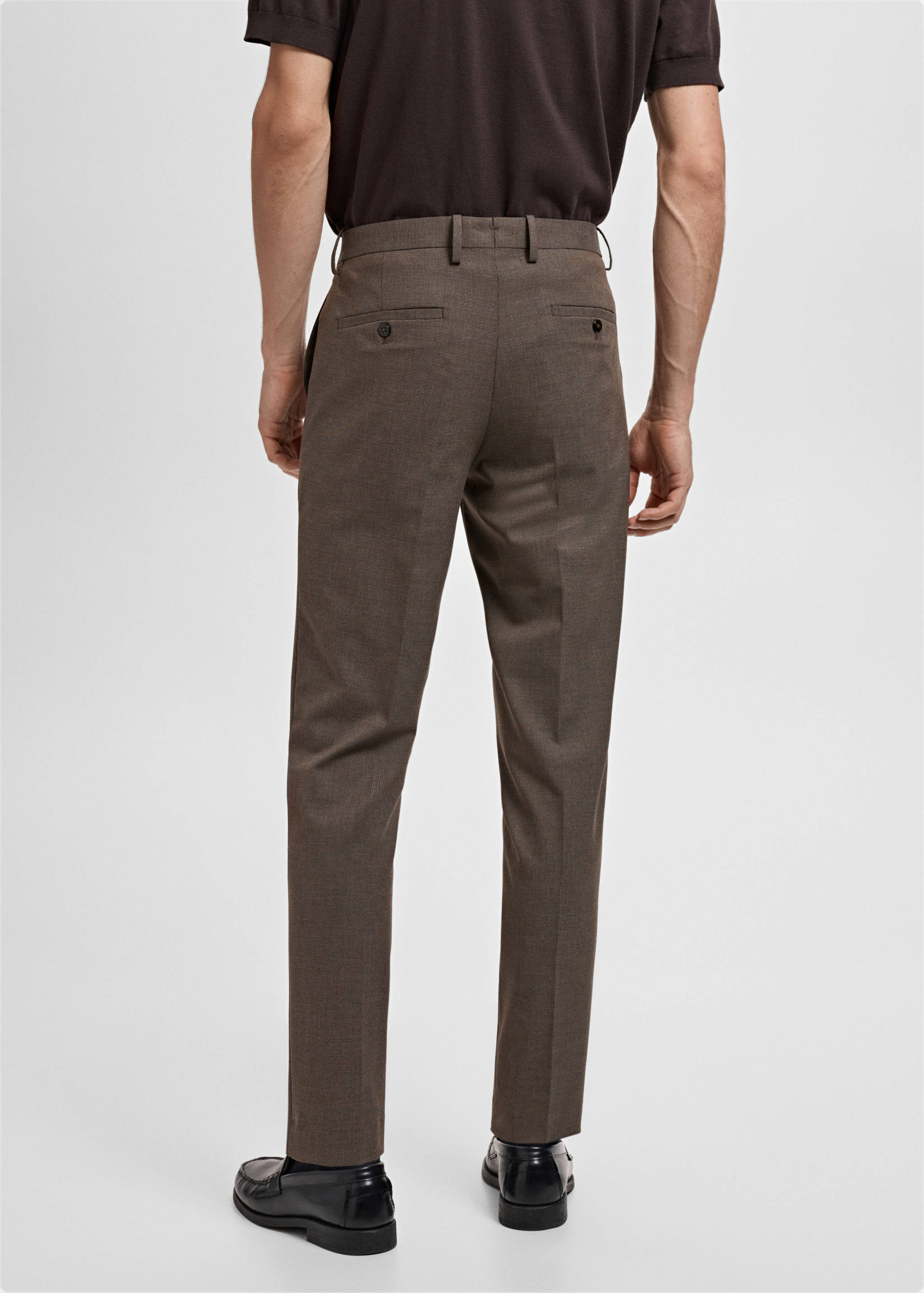 Stretch fabric super slim-fit suit trousers - Reverse of the article