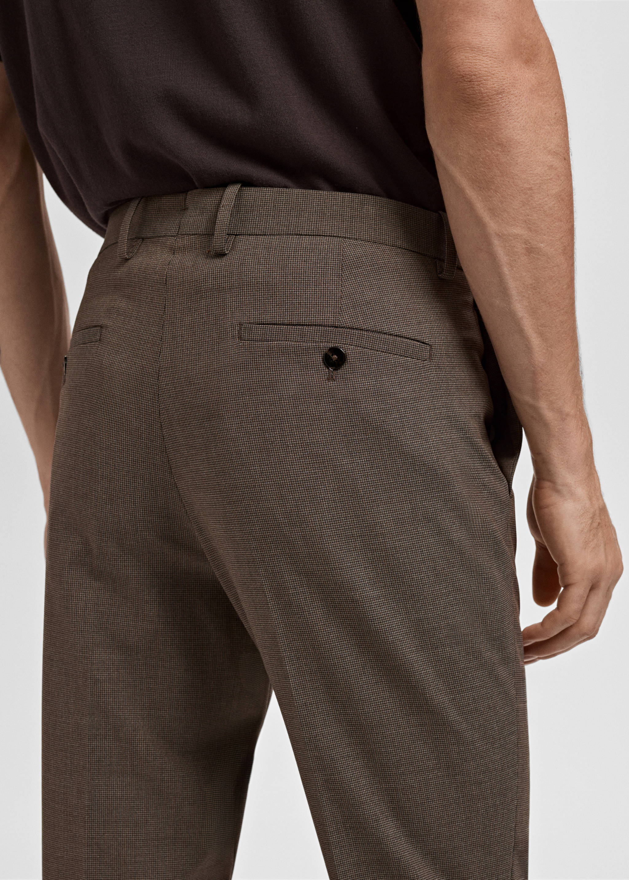Stretch fabric super slim-fit suit trousers - Details of the article 2