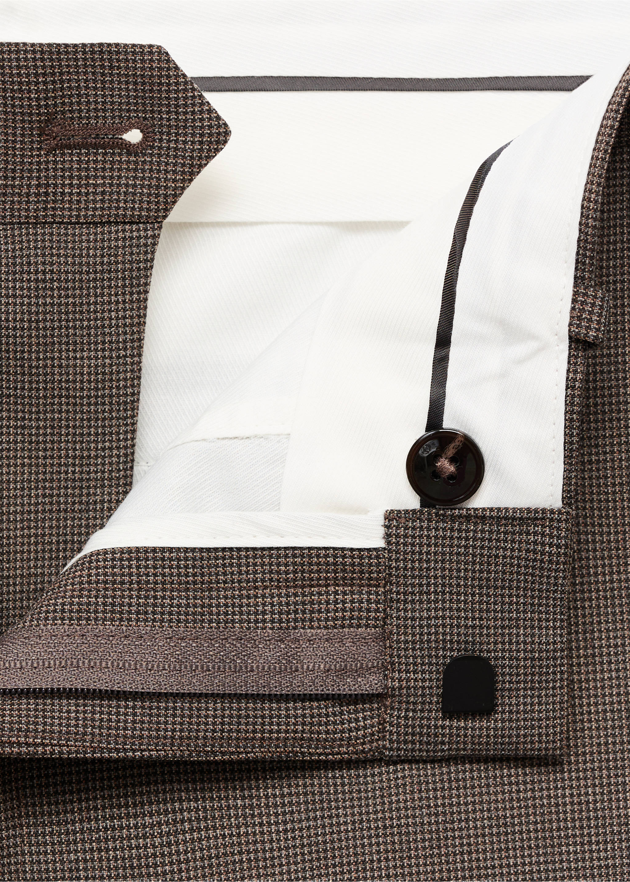 Pantalon costume Parí super slim-fit - Détail de l'article 8, Marron. Ref: 17085152-00.