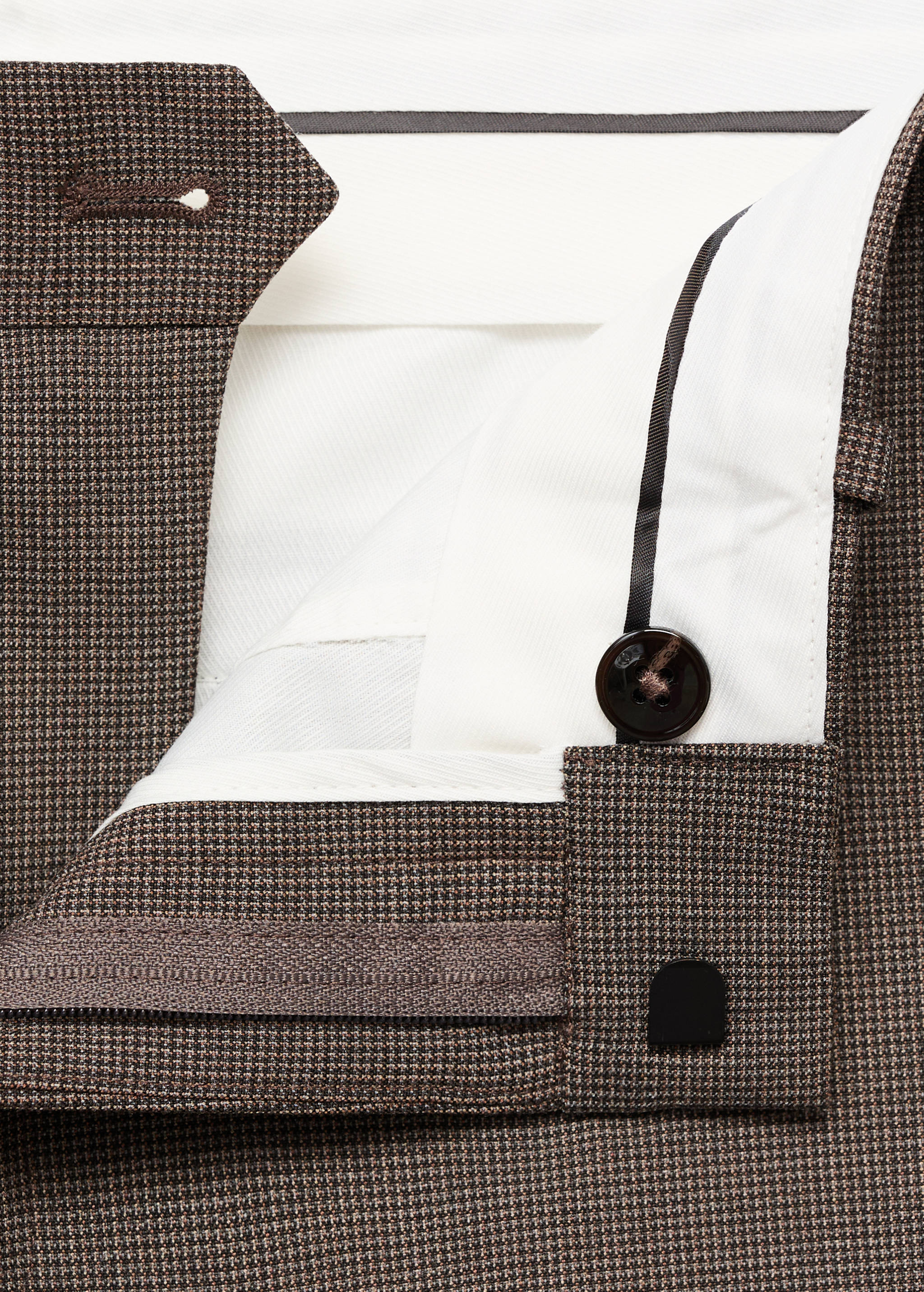 Stretch fabric super slim-fit suit trousers - Details of the article 8