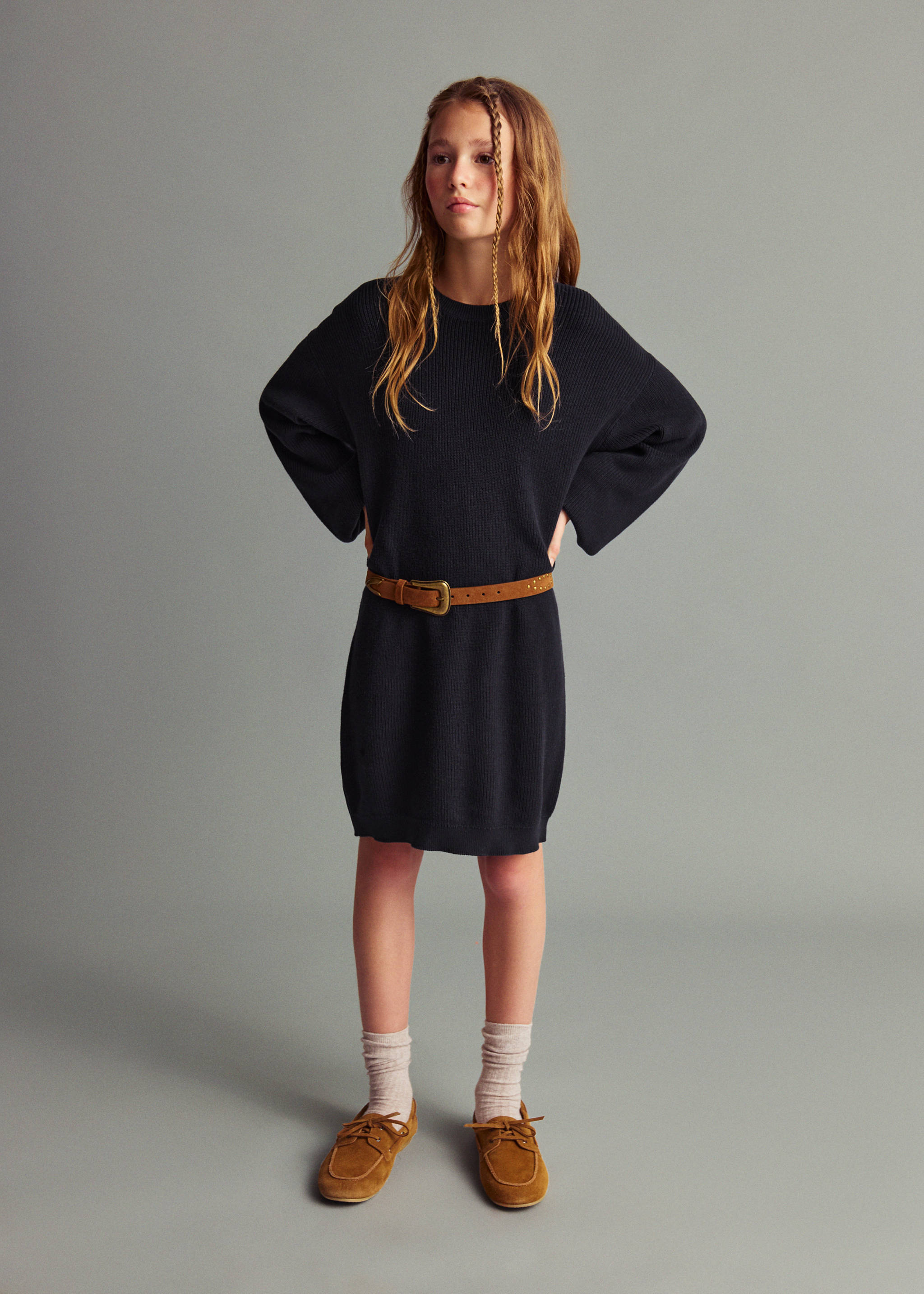 Vestit midi punt - Pla general