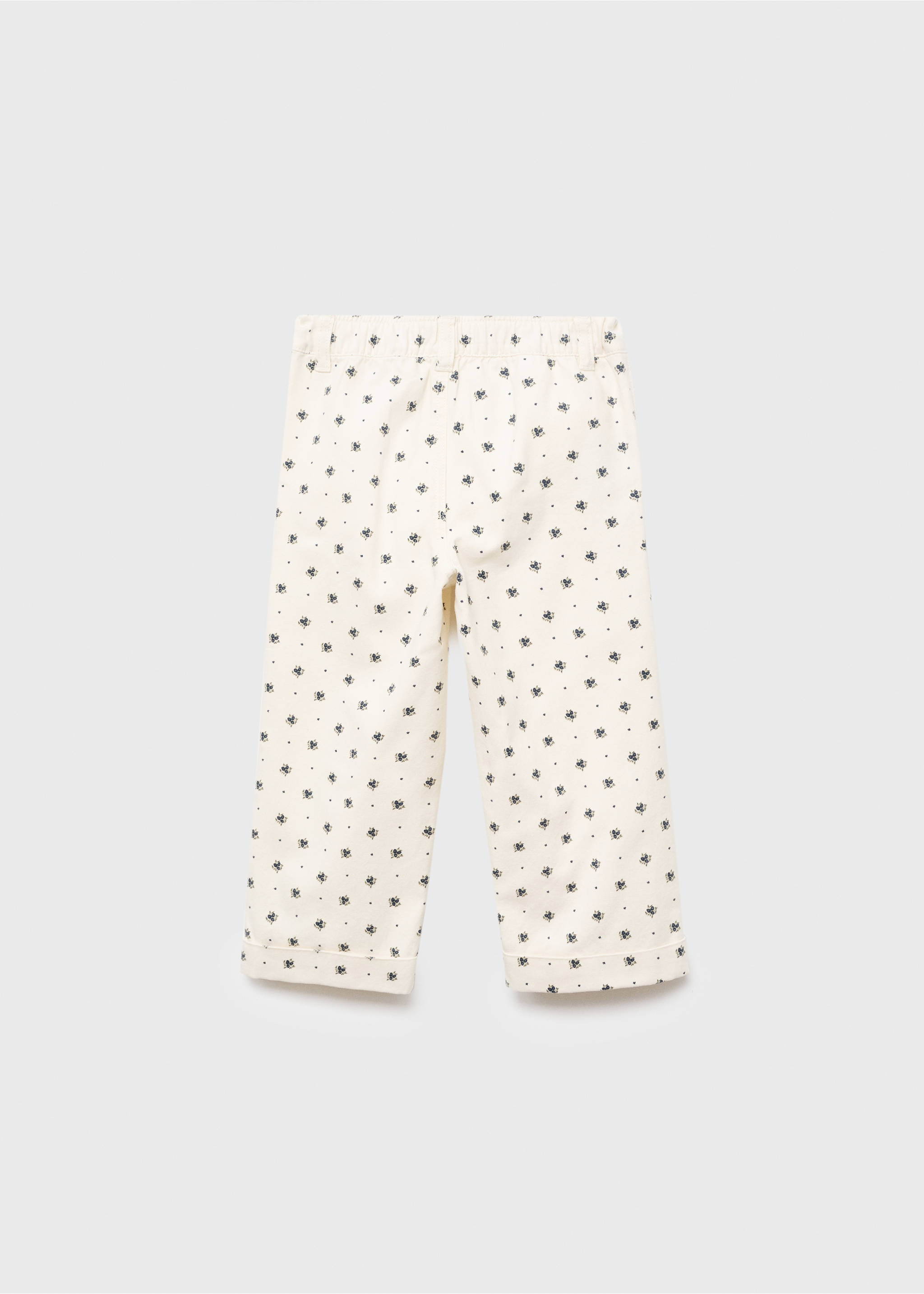 Flowers cotton trousers - Reverse of the article, White. Ref: 17085154-00.
