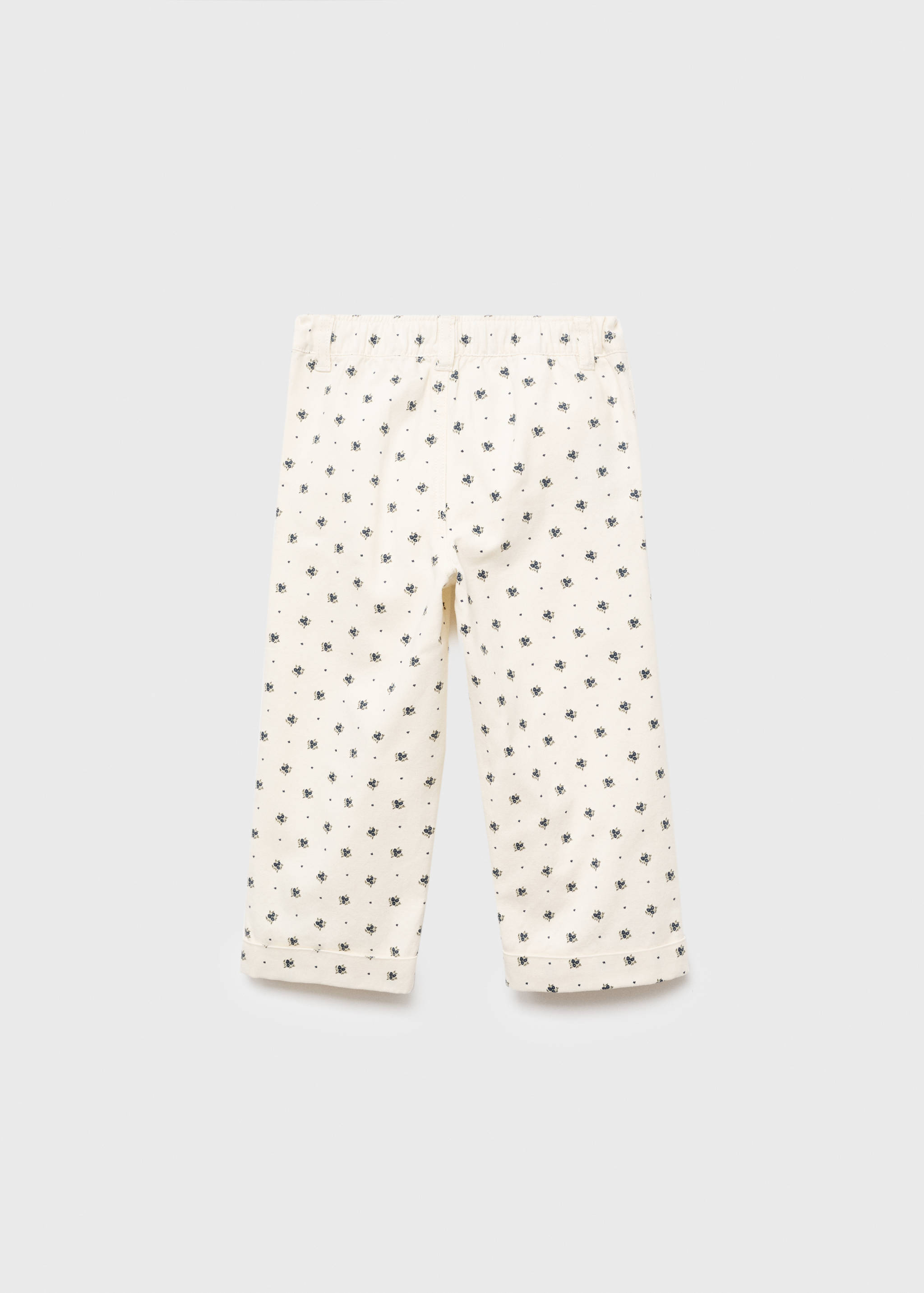 Flowers cotton trousers - Reverse of the article