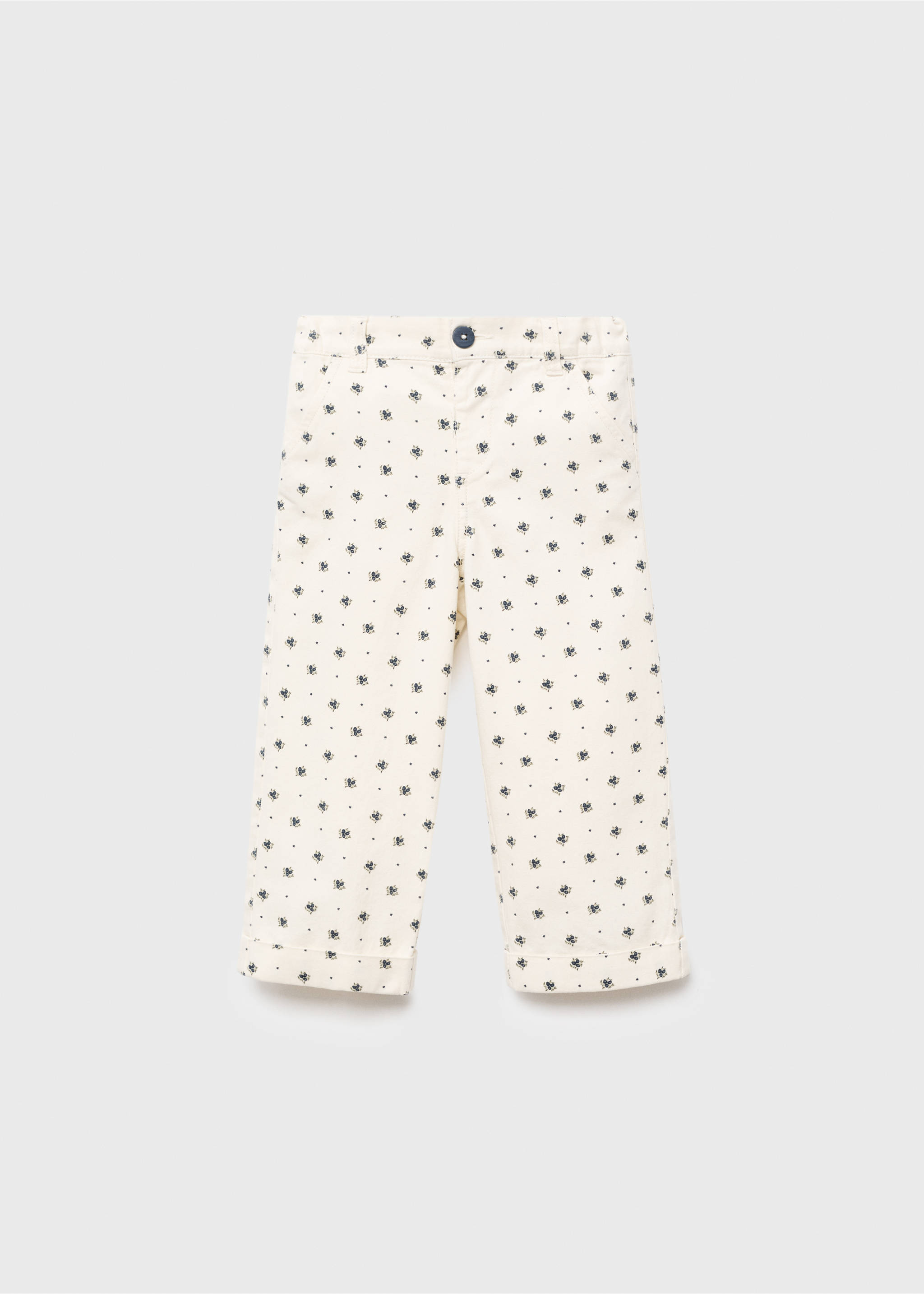 Pantalons cotó floral - Article sense model, Blanc. Ref: 17085154-00.