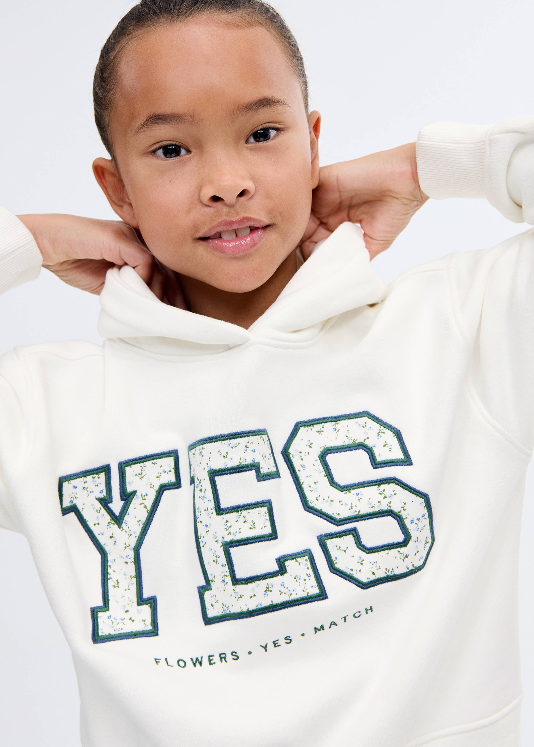 Sudadera bordada estampado floral - Detalle del artículo 1