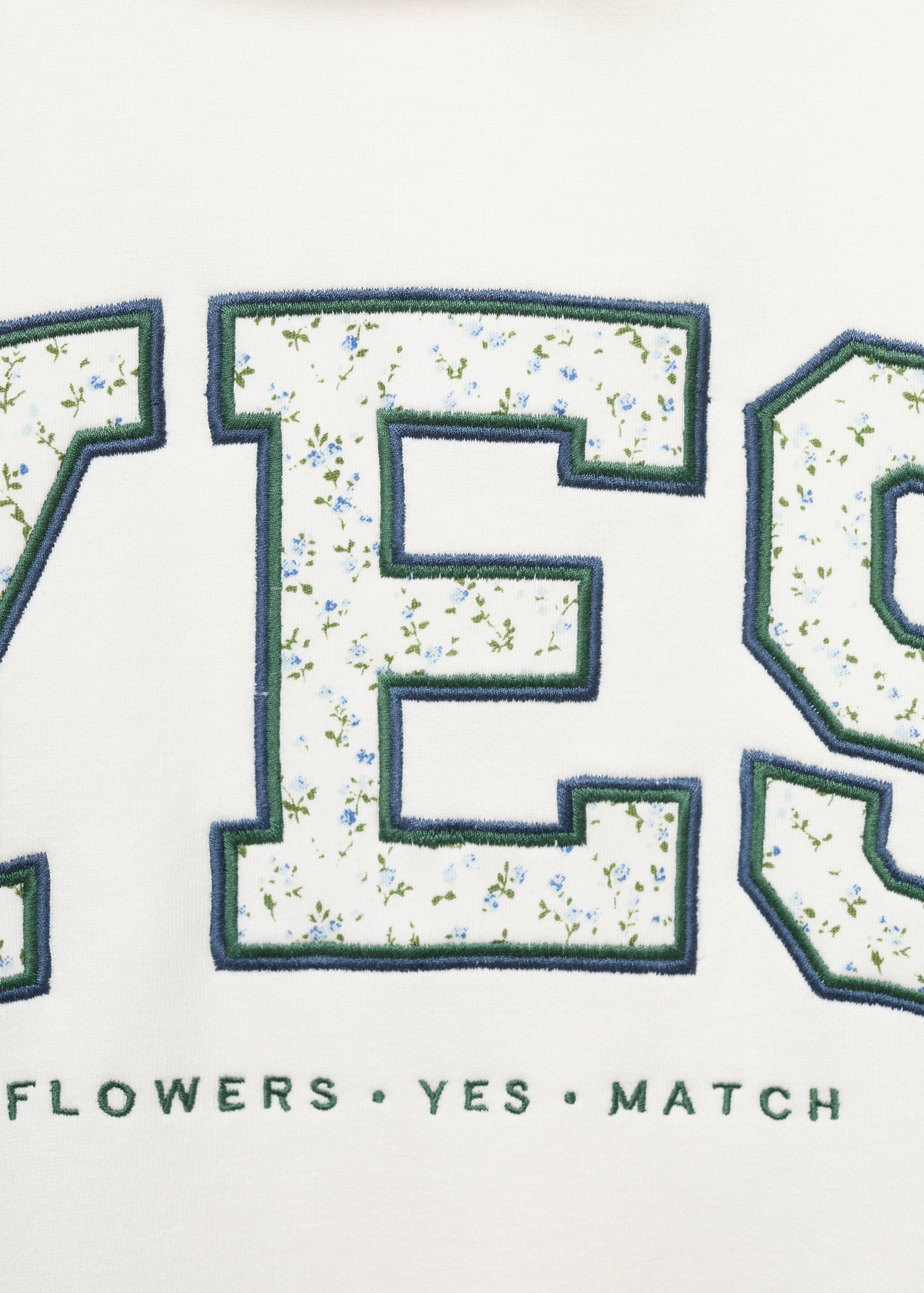 Sudadera bordada estampado floral - Detalle del artículo 8