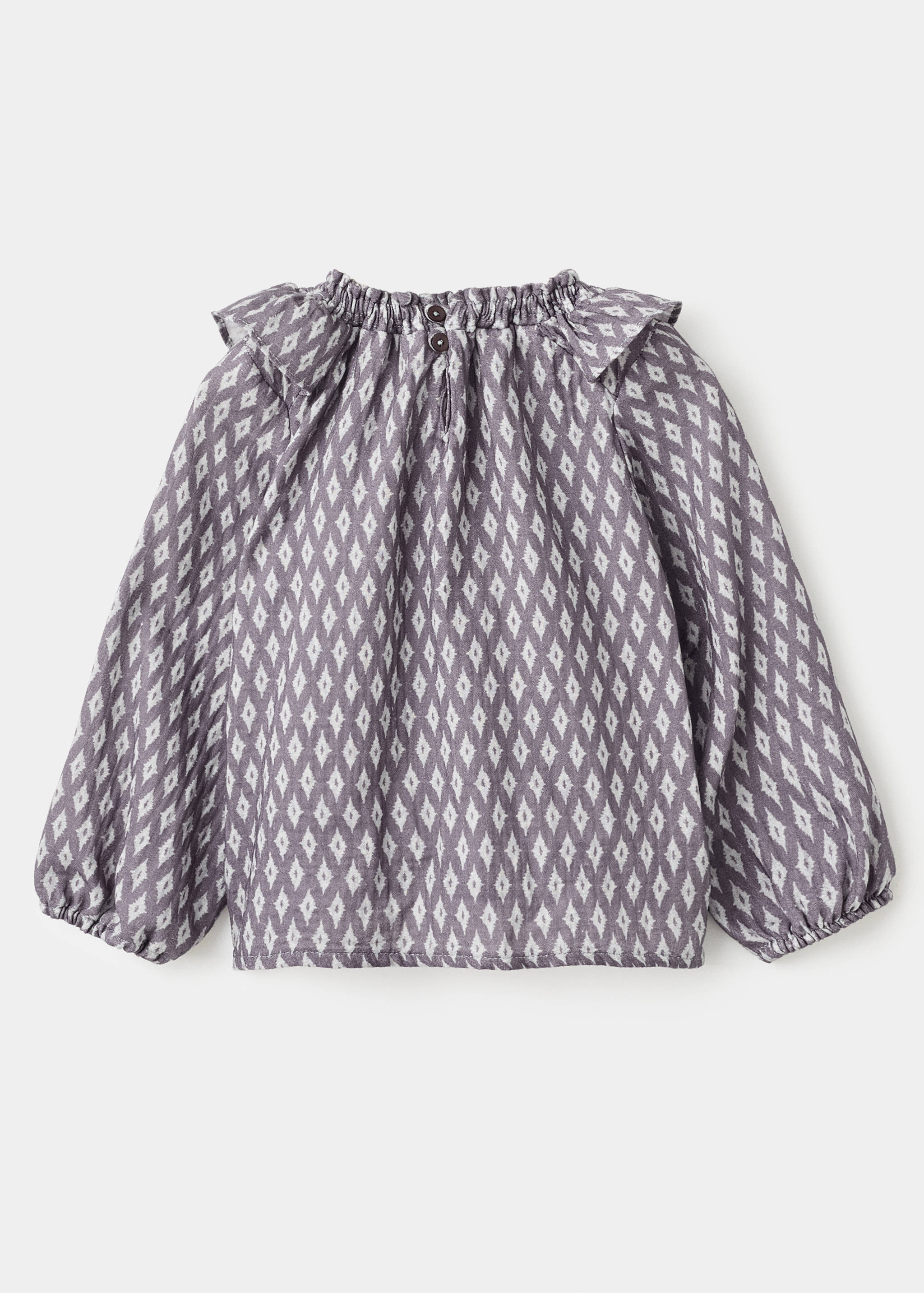 Blusa de algodão com estampado étnico - Verso do artigo