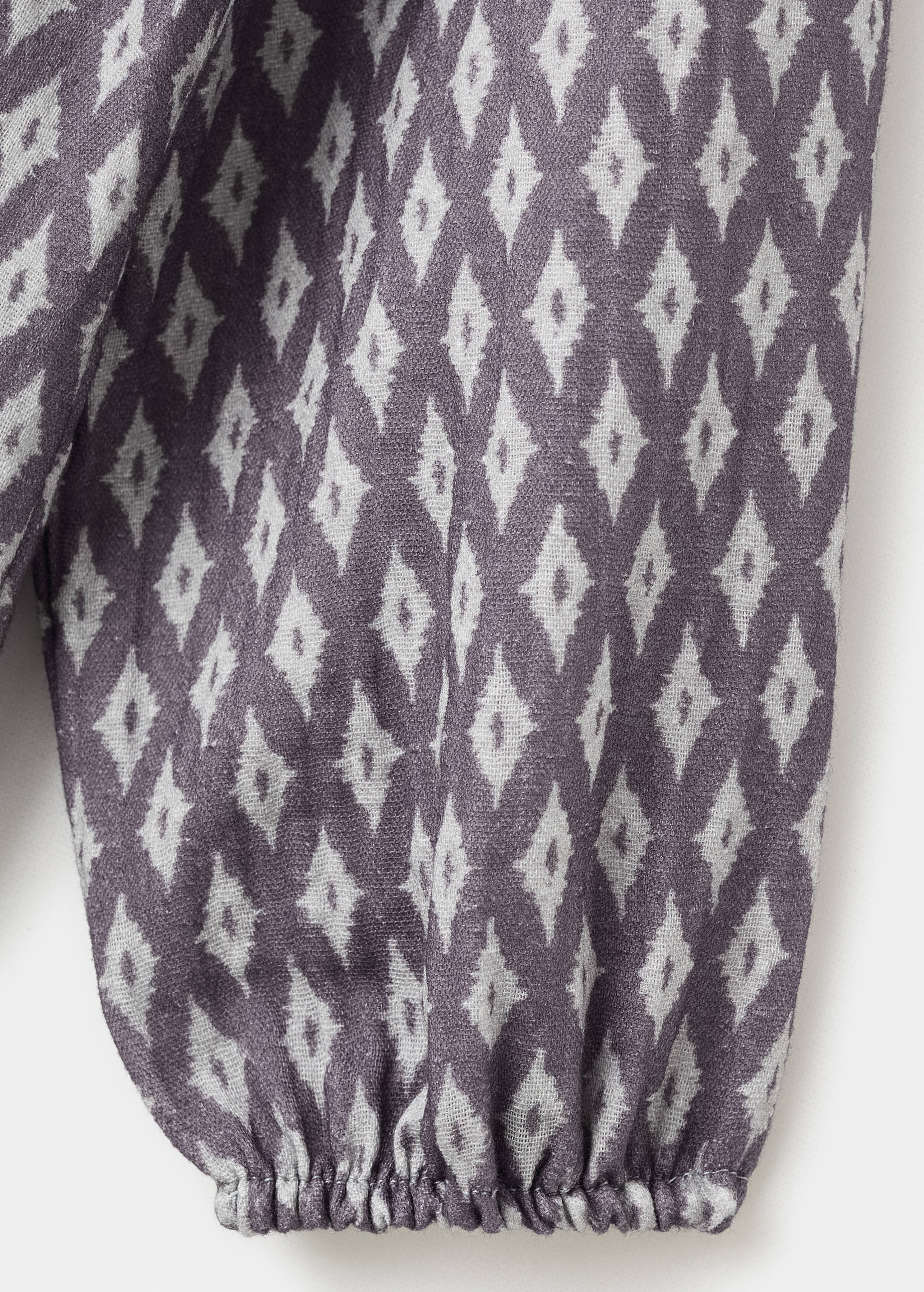 Blusa de algodão com estampado étnico - Pormenor do artigo 8