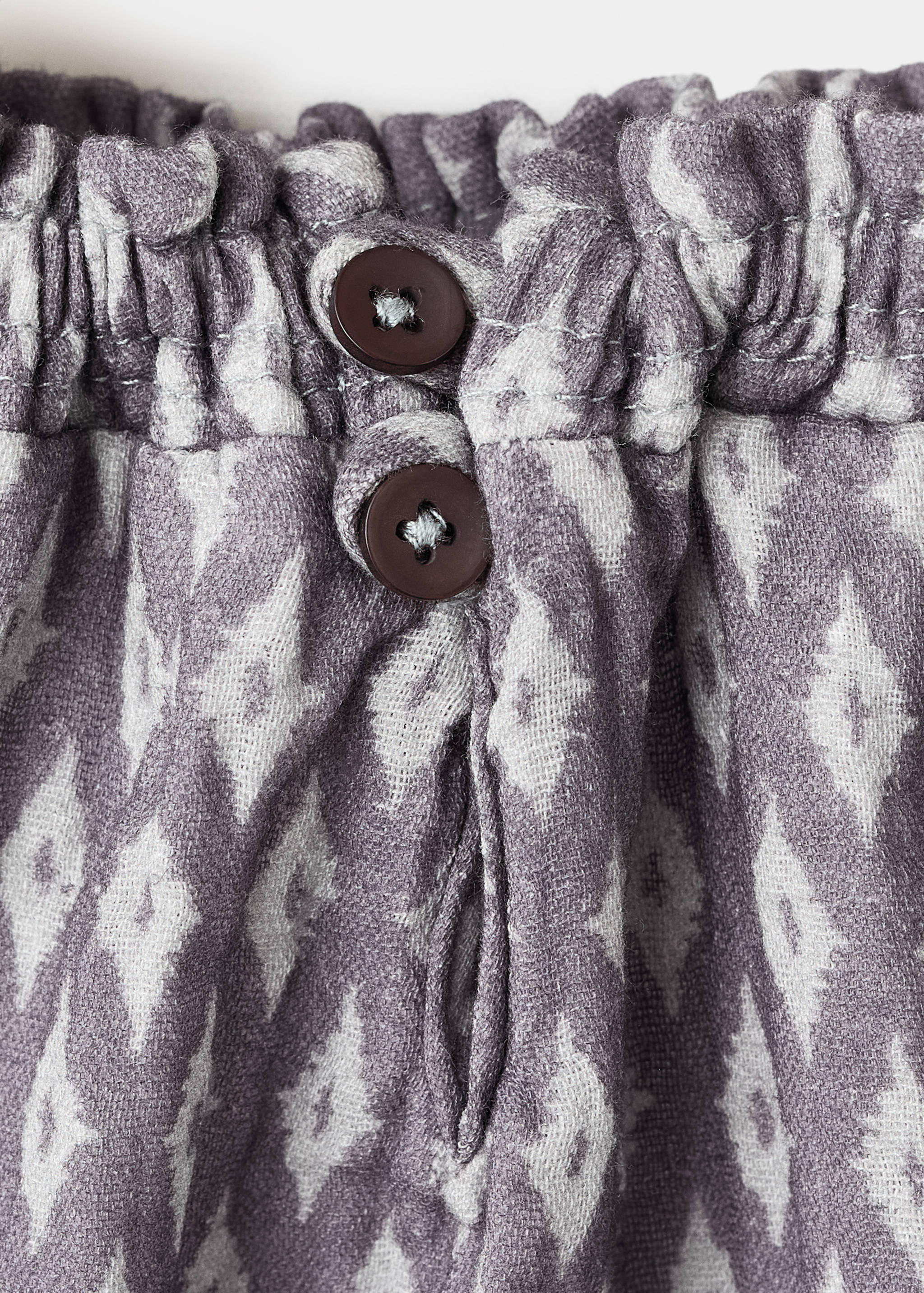 Blusa de algodão com estampado étnico - Pormenor do artigo 0