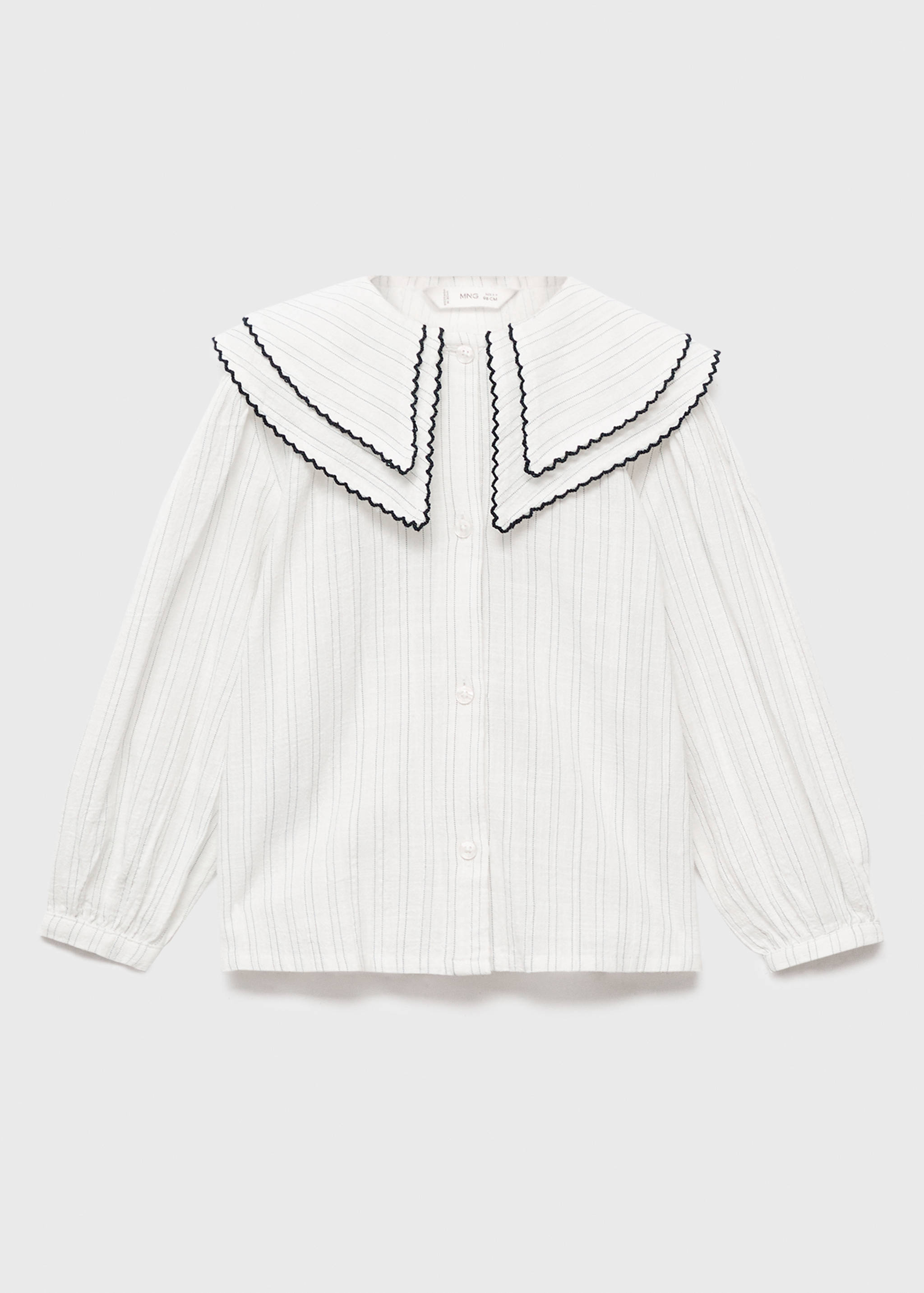 Blusa às riscas com gola baby-doll - Artigo sem modelo