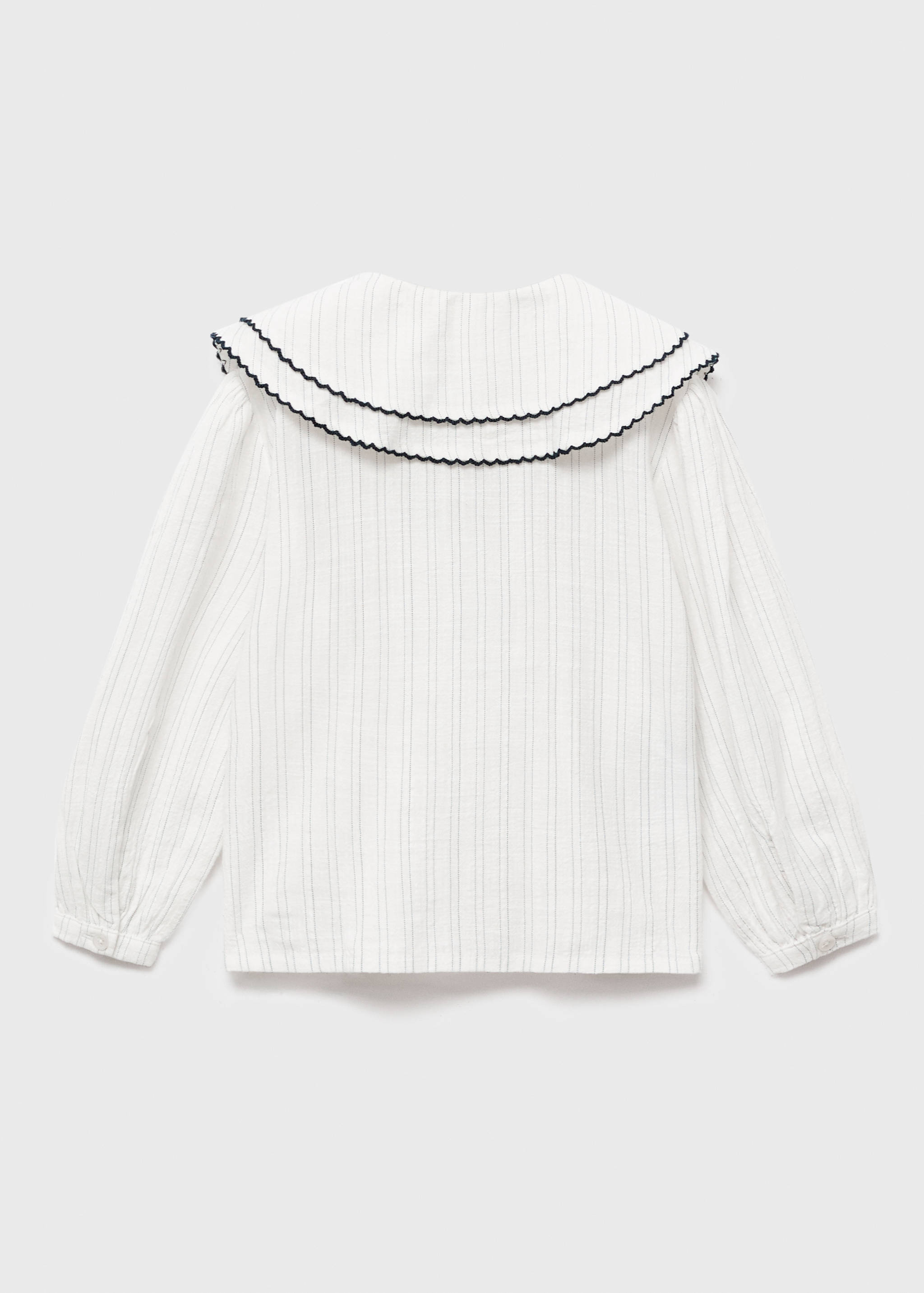 Blusa às riscas com gola baby-doll - Verso do artigo