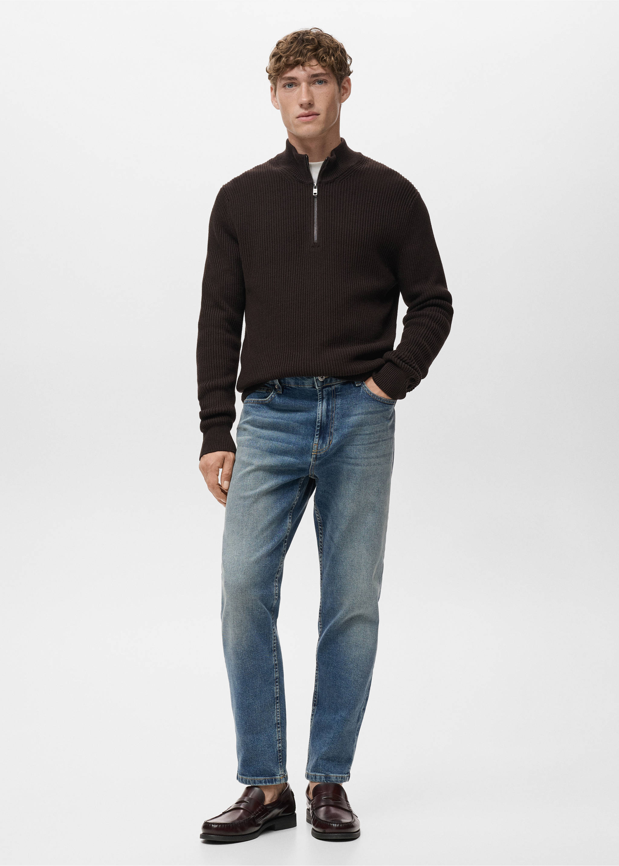 Benin tapered-fit jeans - General plane, Medium Vintage Blue. Ref: 17085171-00.