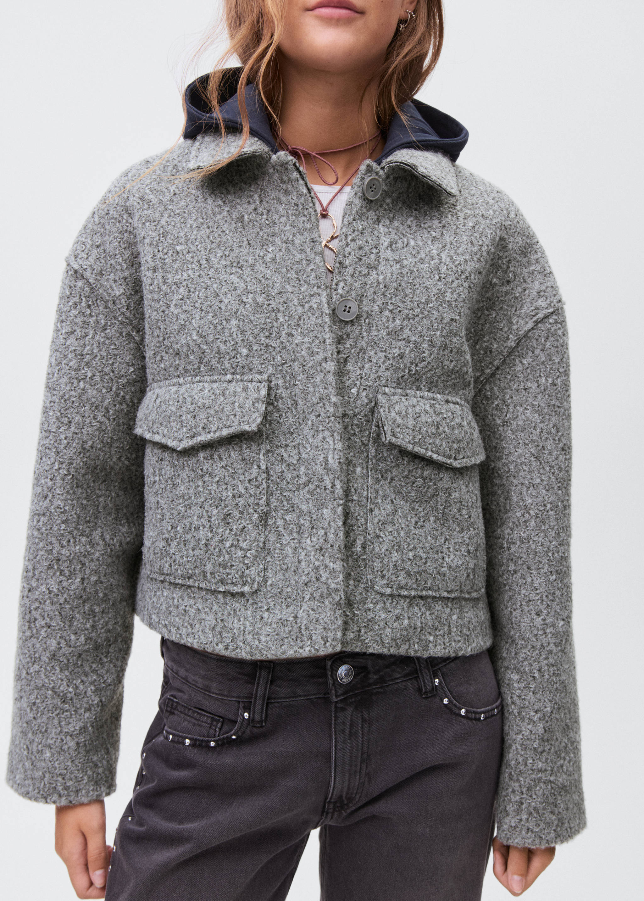 Cloth jacket with lapel pockets - Details of the article 3