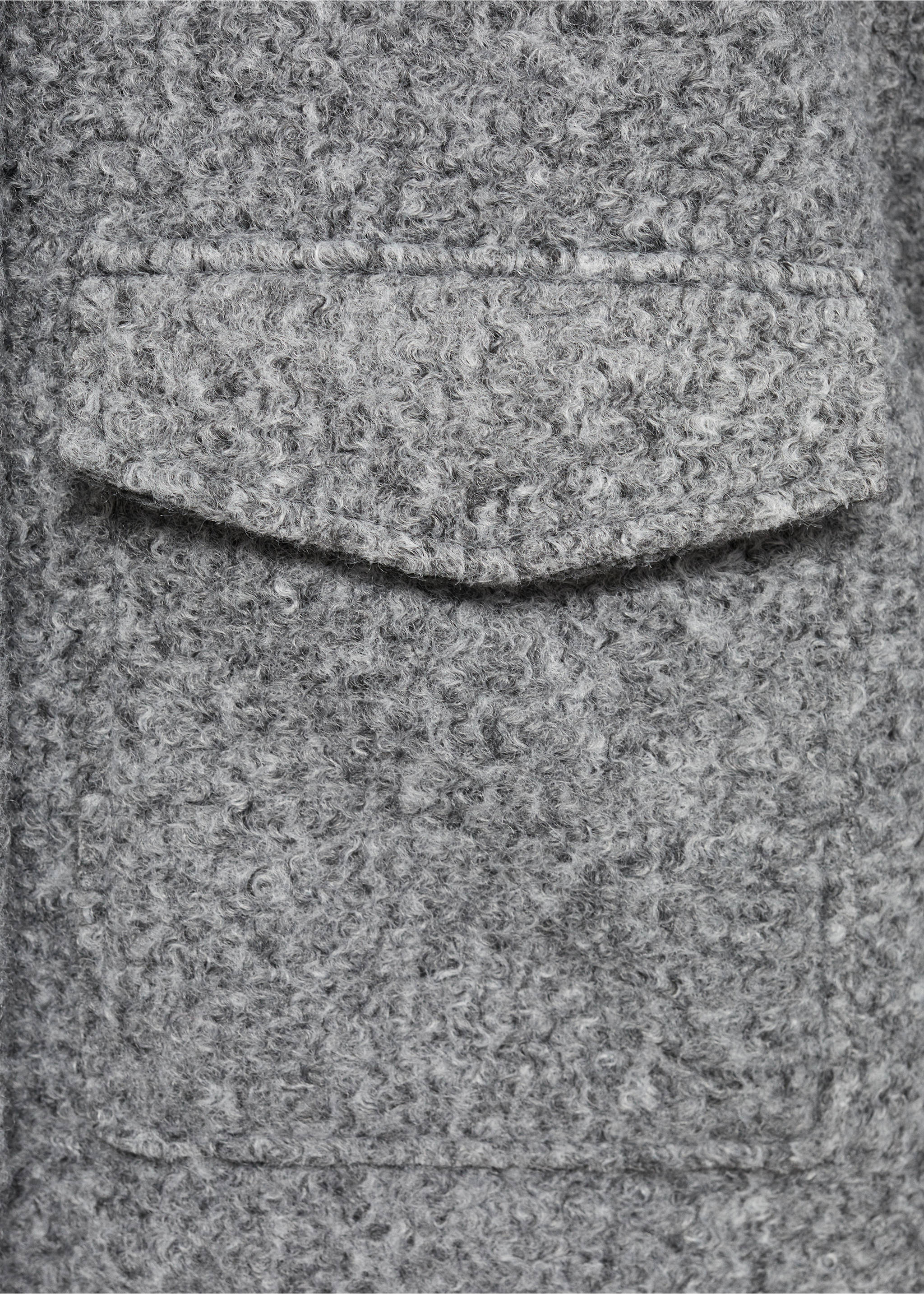 Cloth jacket with lapel pockets - Details of the article 0, Grey. Ref: 17085783-00.