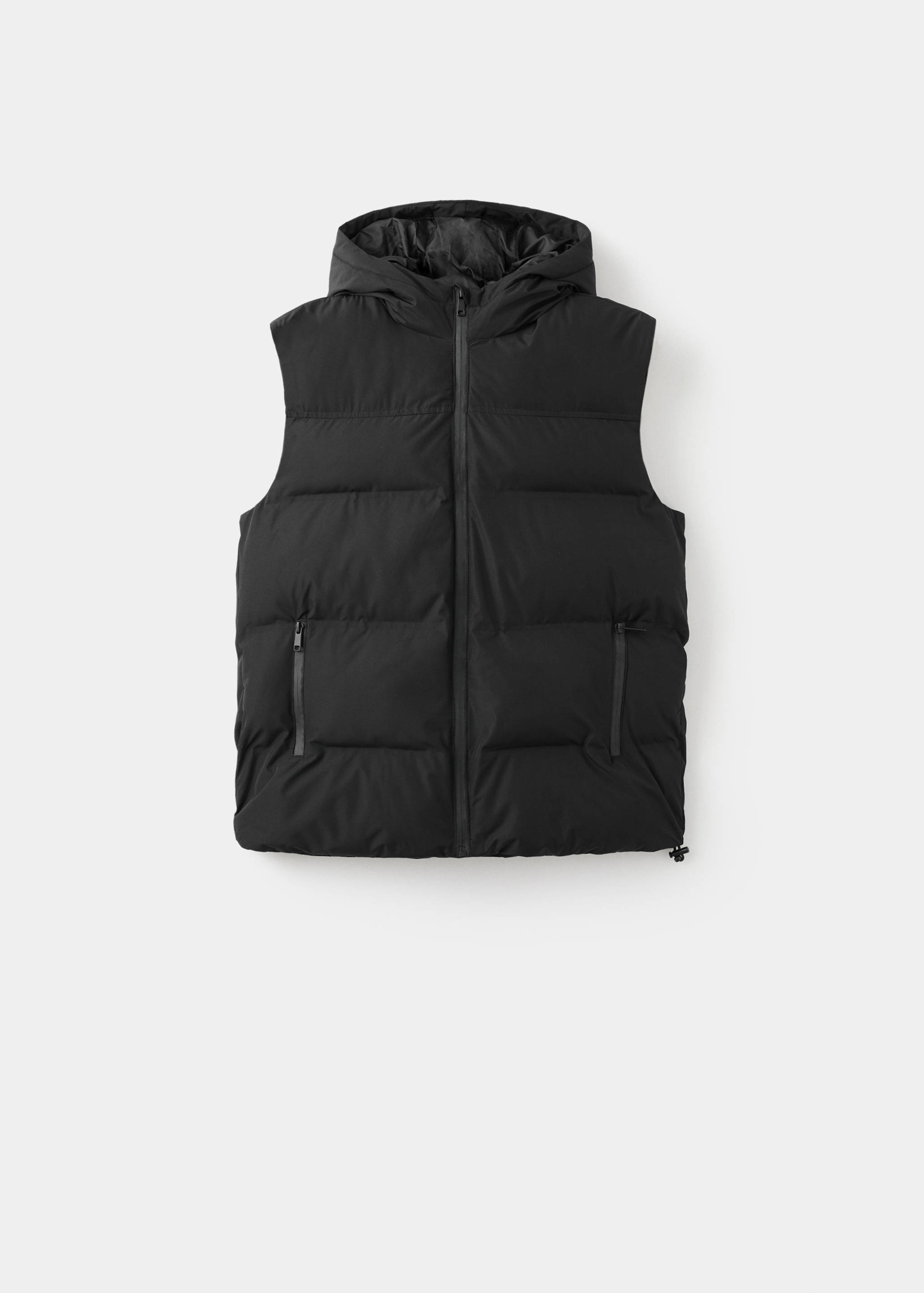 Quilted gilet with hood - Article without model