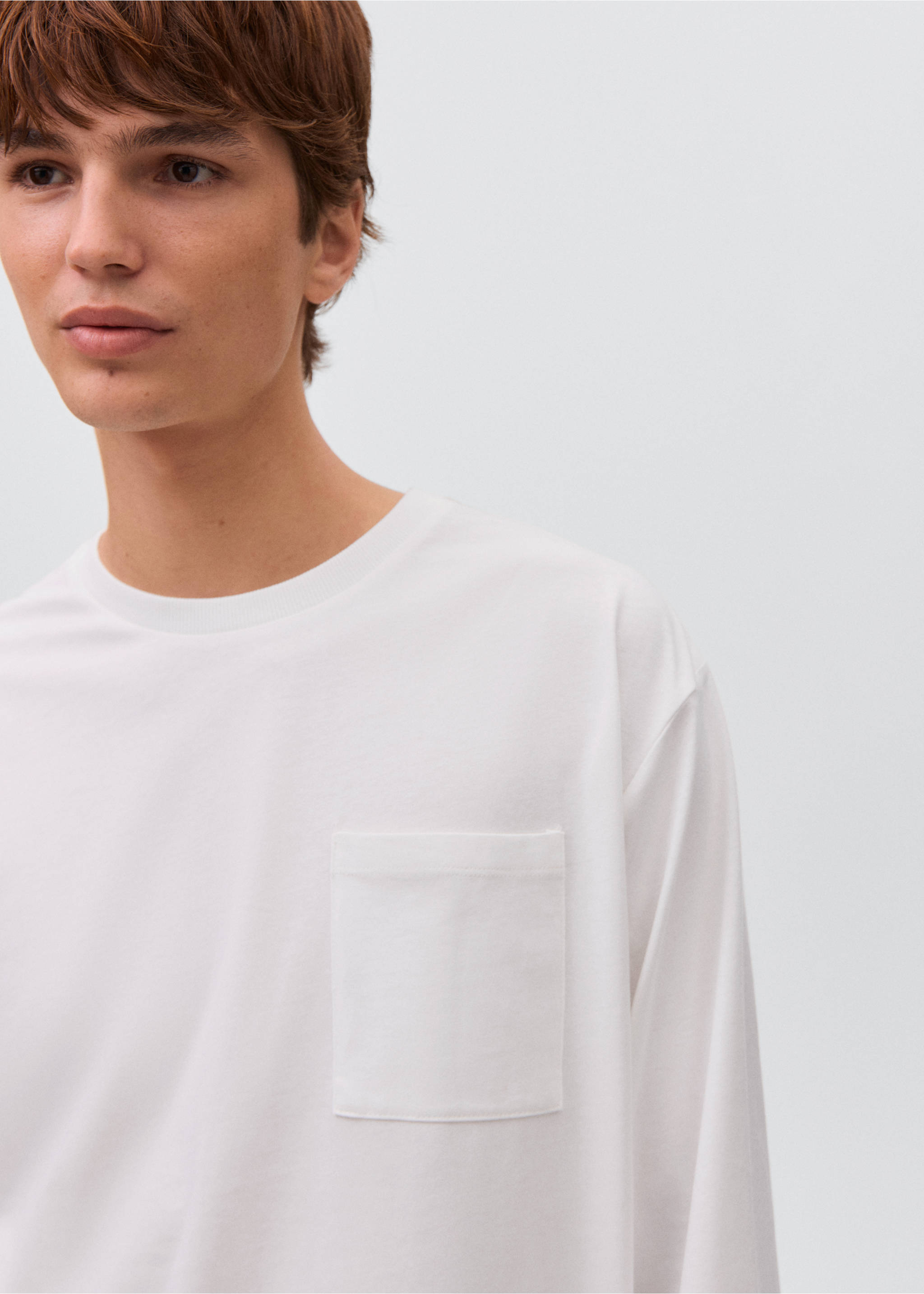 Cotton long pyjamas - Details of the article 1, Navy. Ref: 17085785-00.