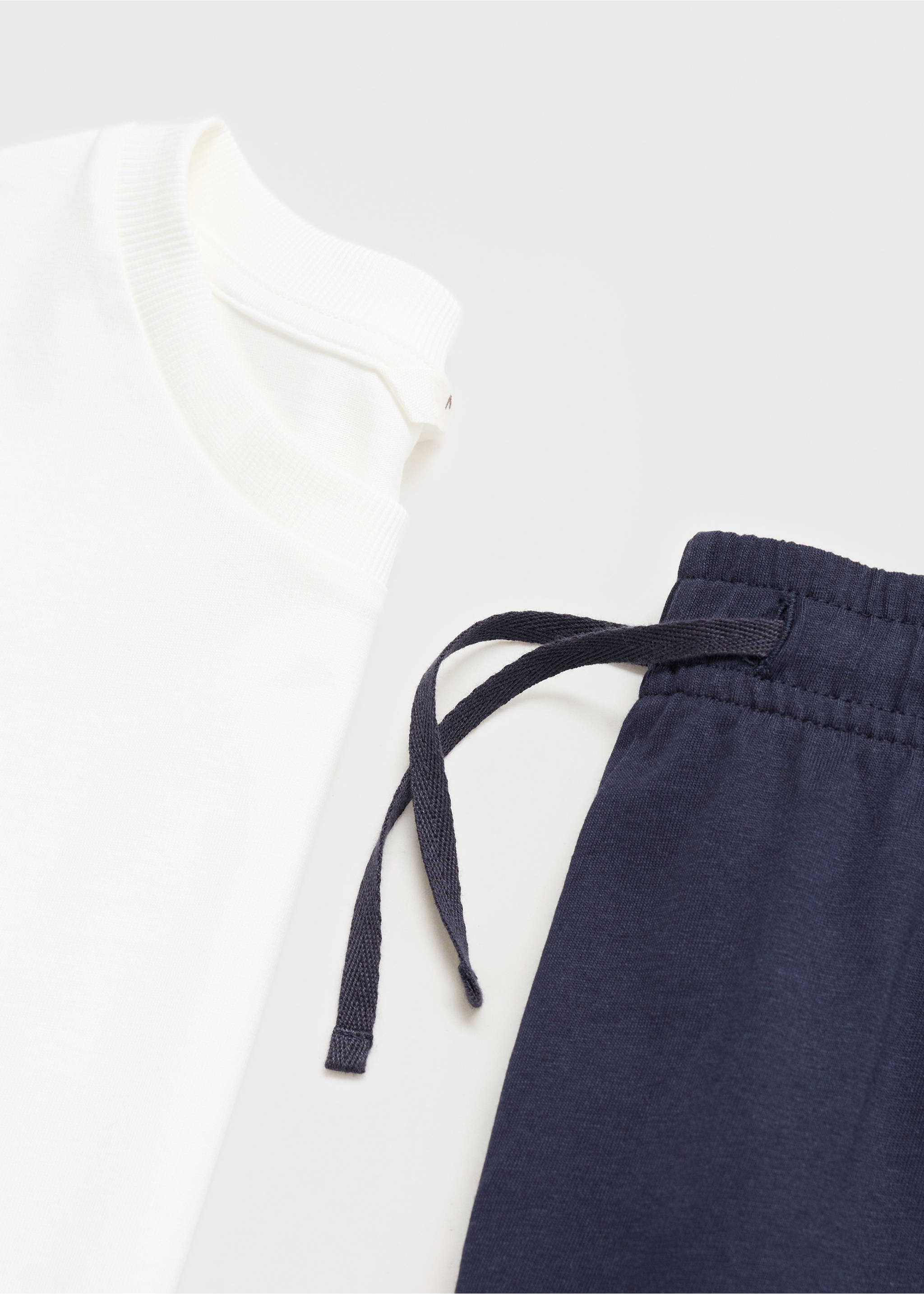 Cotton long pyjamas - Details of the article 8, Navy. Ref: 17085785-00.