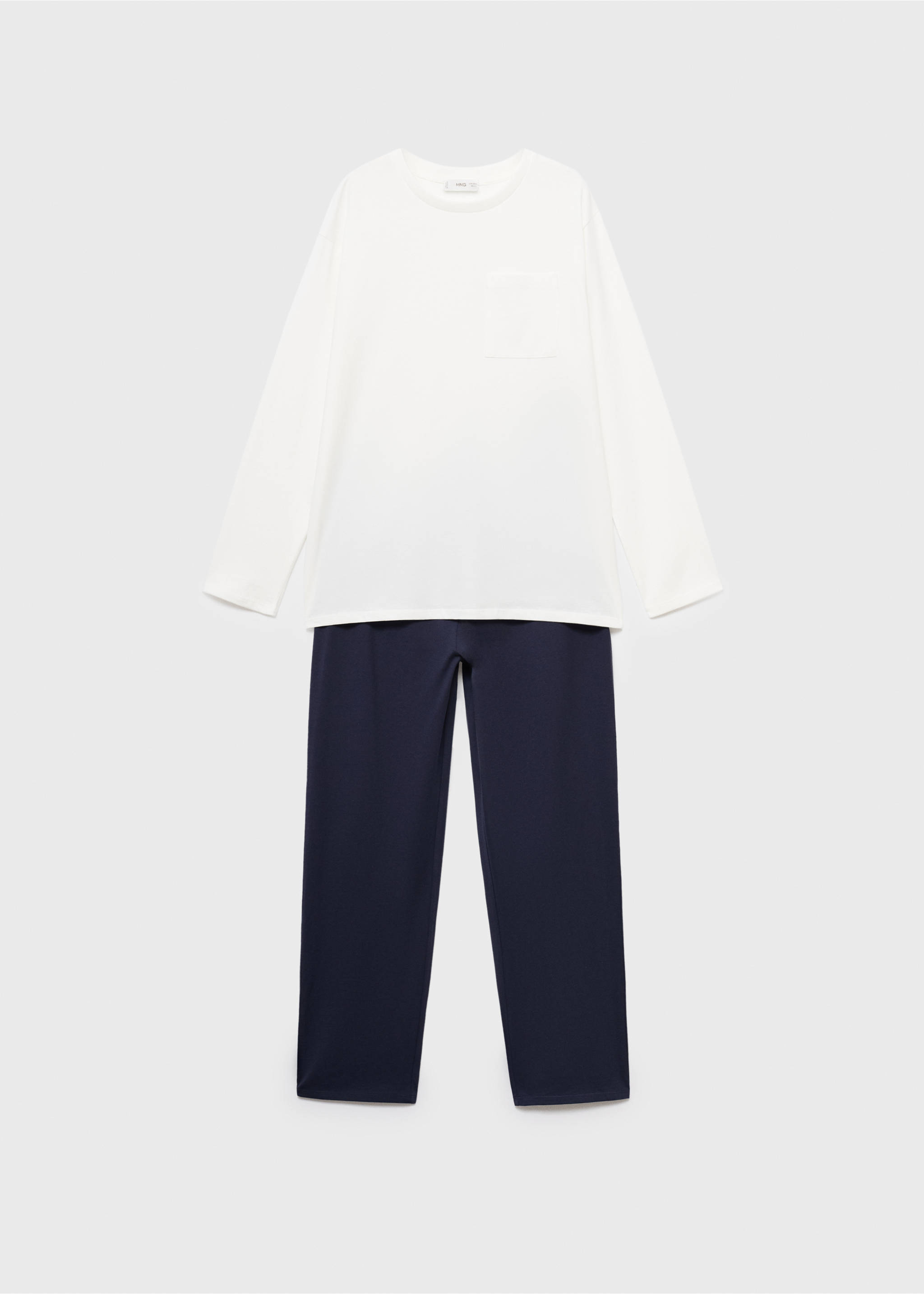Cotton long pyjamas - Article without model, Navy. Ref: 17085785-00.