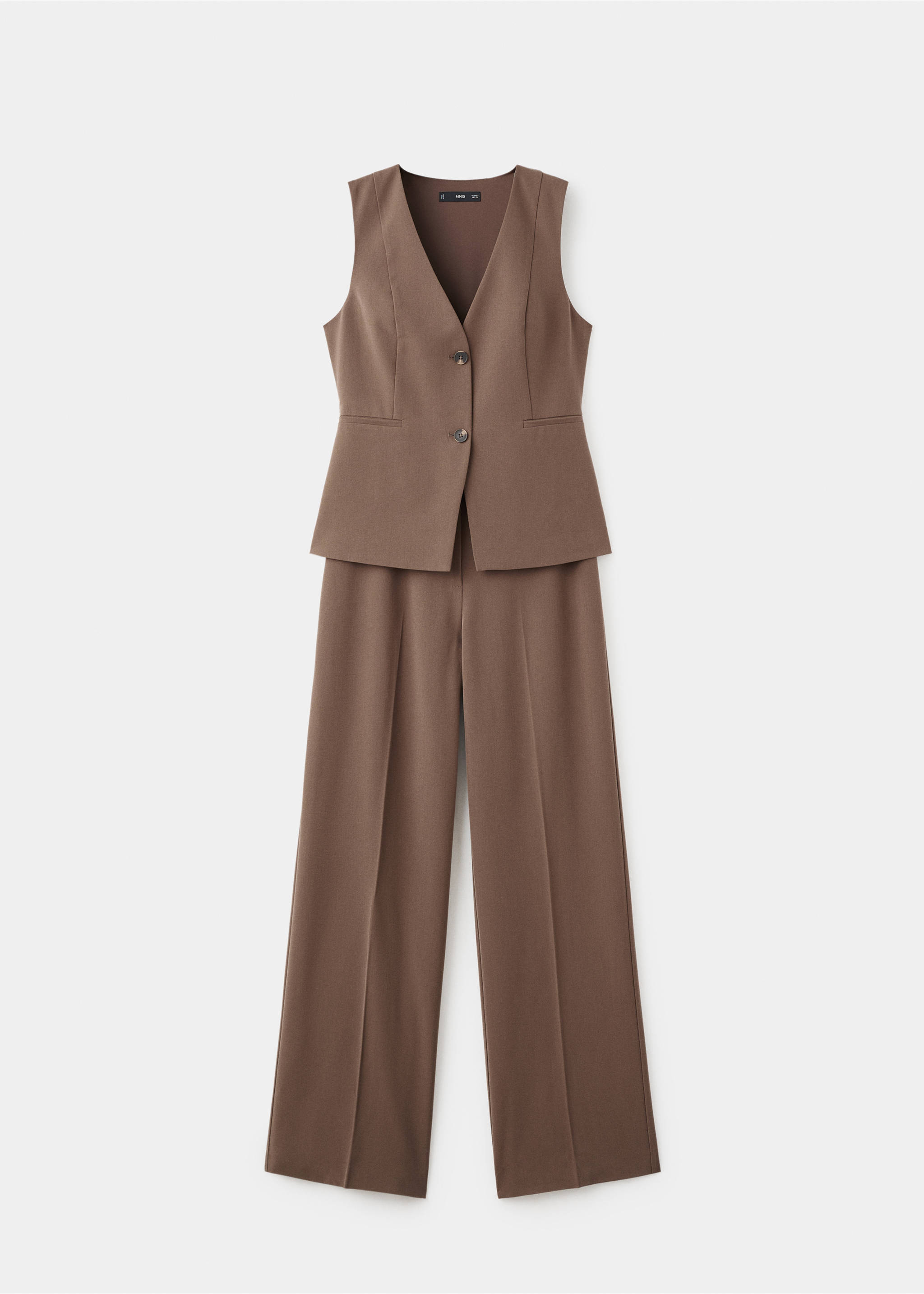 Long suit-style jumpsuit - Article without model, Brown. Ref: 17085788-00.