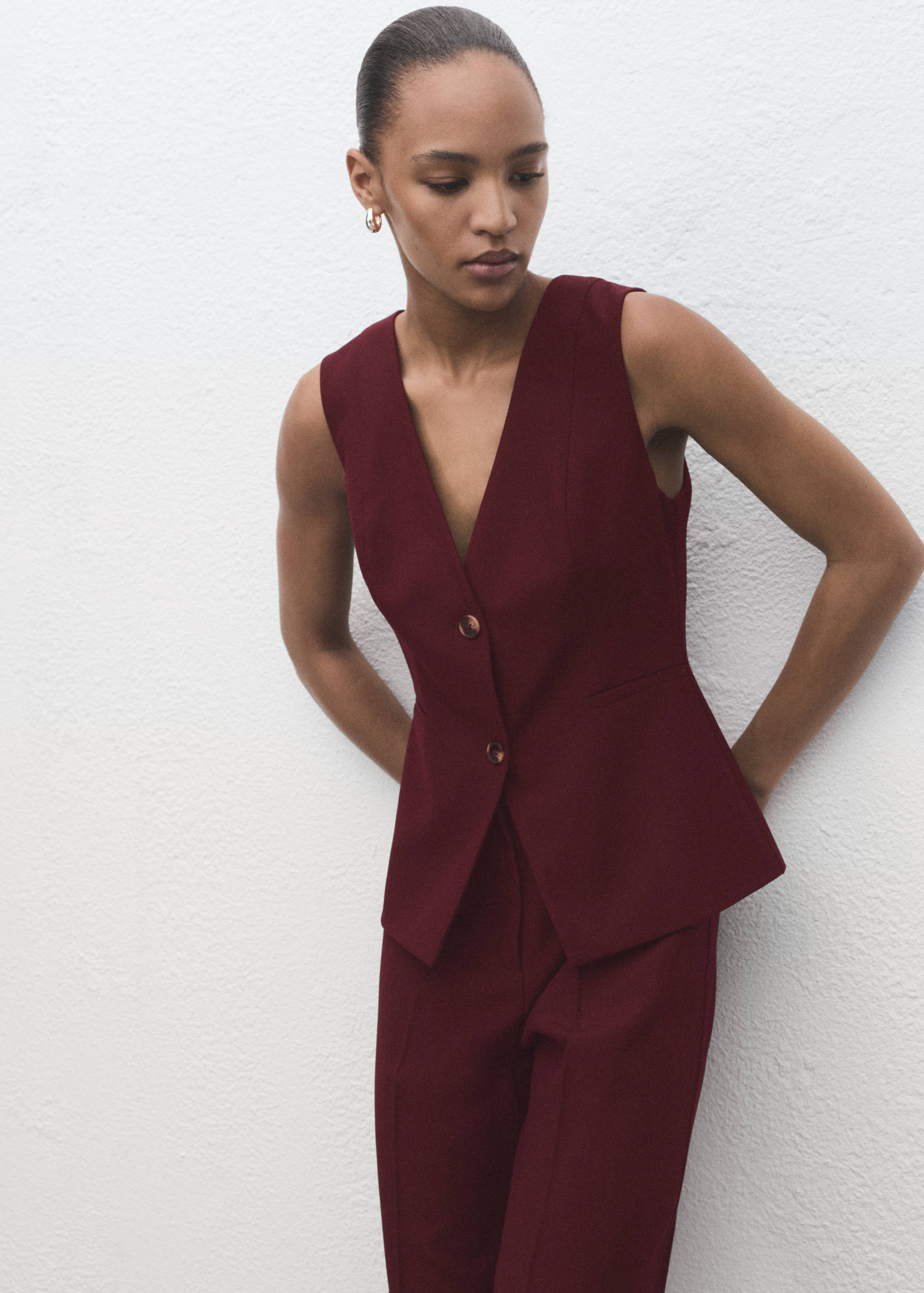 Long suit-style jumpsuit - Medium plane