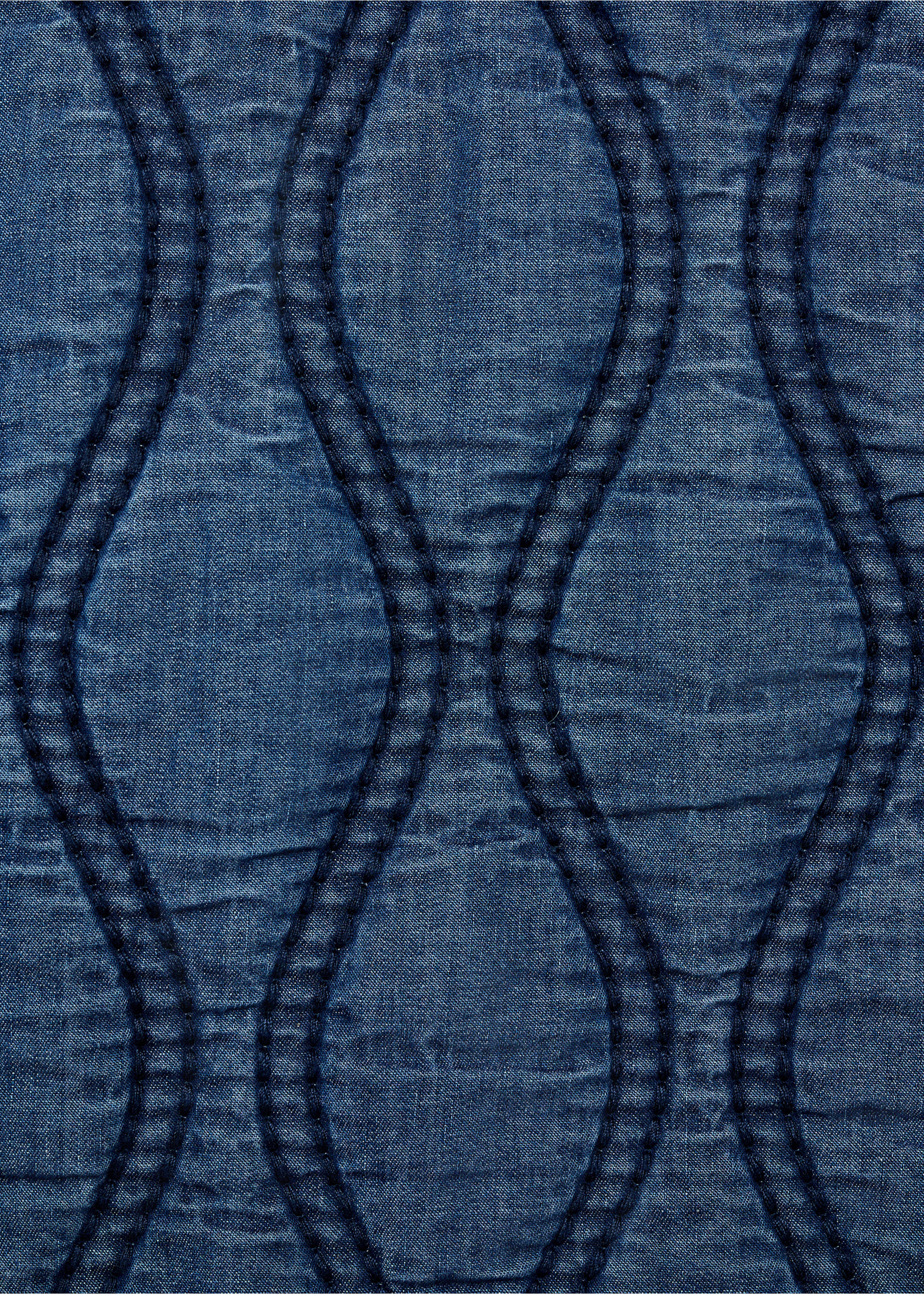 Quilted denim jacket - Details of the article 0, Dark Blue. Ref: 17085790-00.