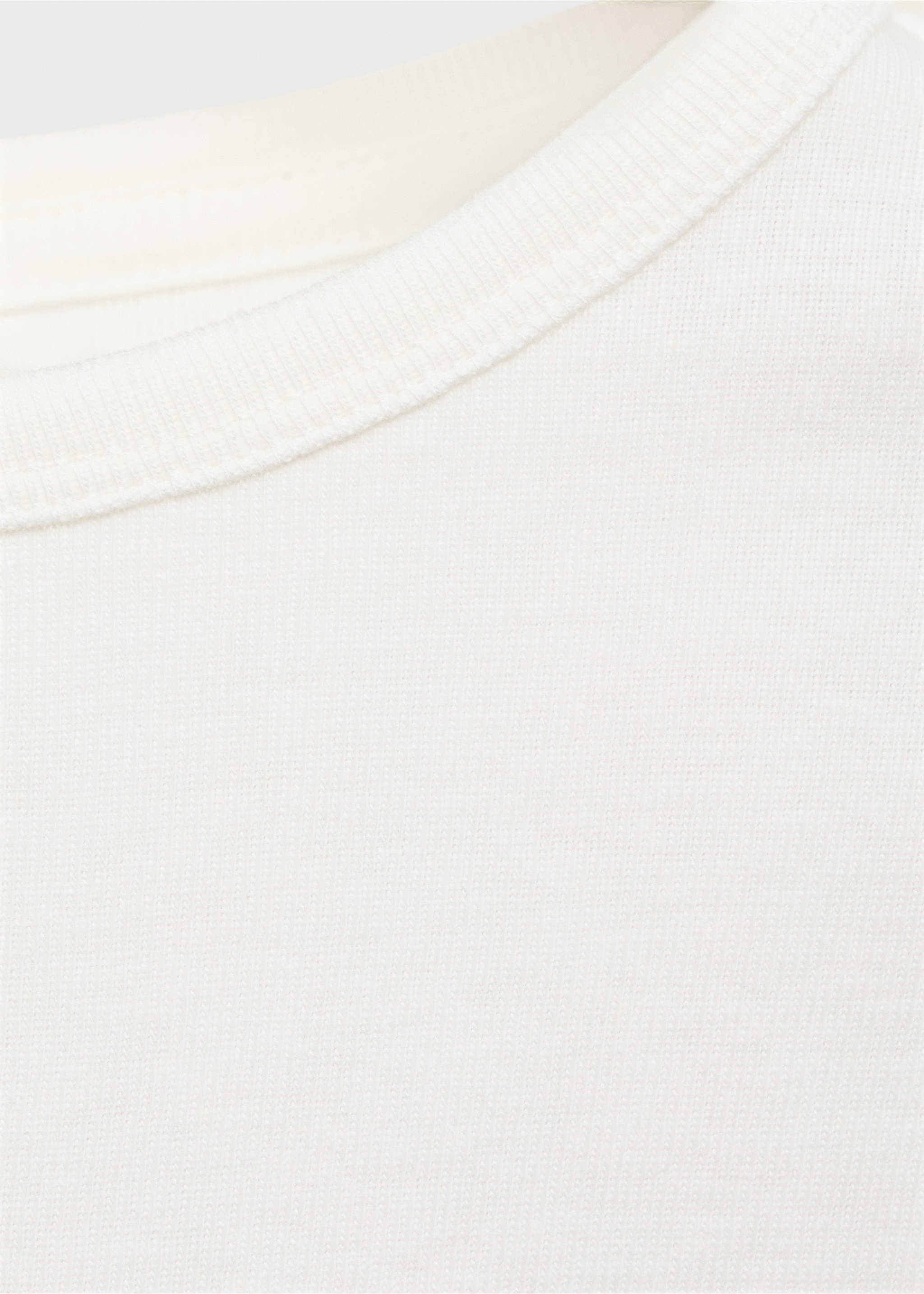 Gathered cotton t-shirt - Details of the article 8, Off White. Ref: 17085791-00.