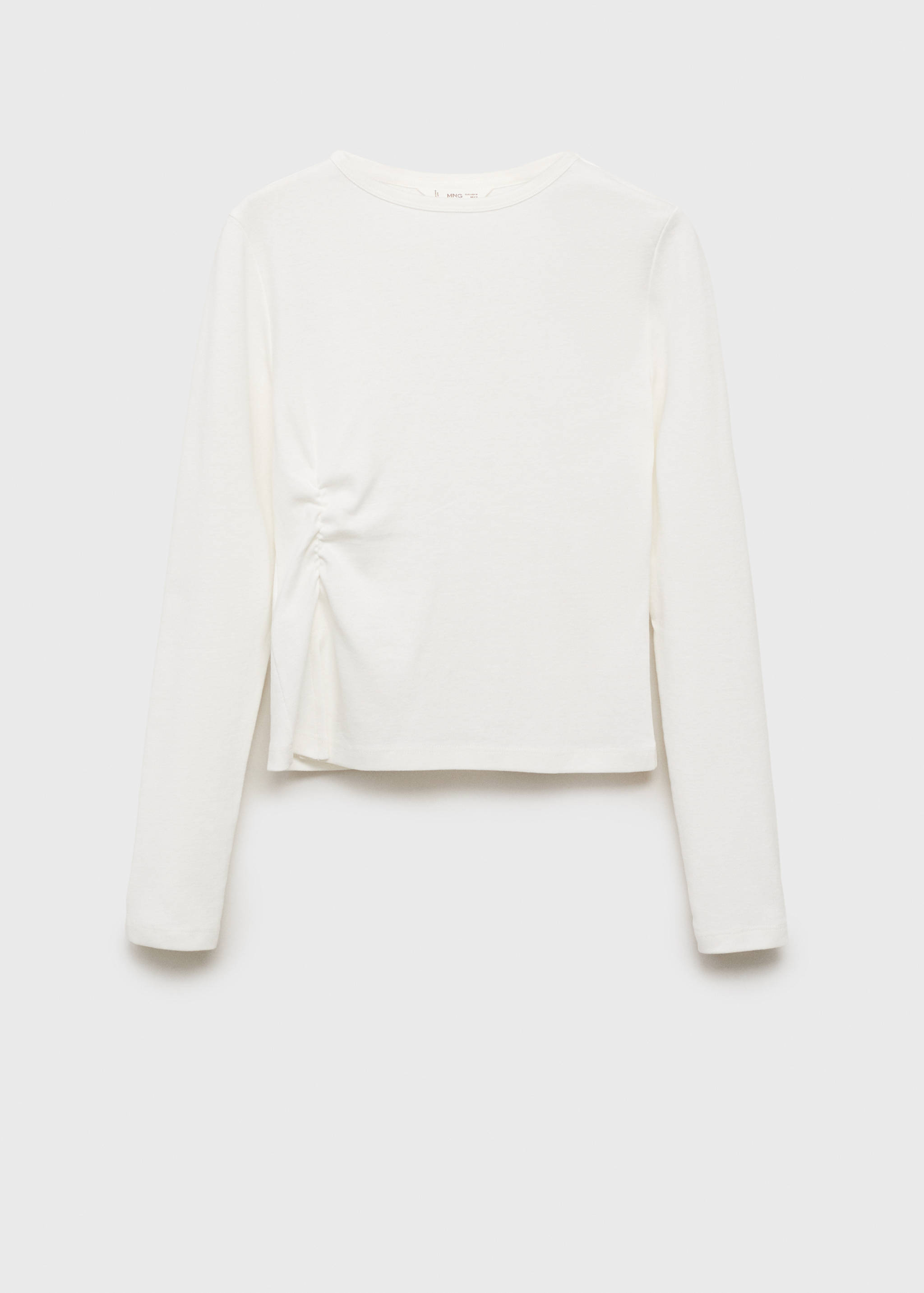 Gathered cotton t-shirt - Article without model