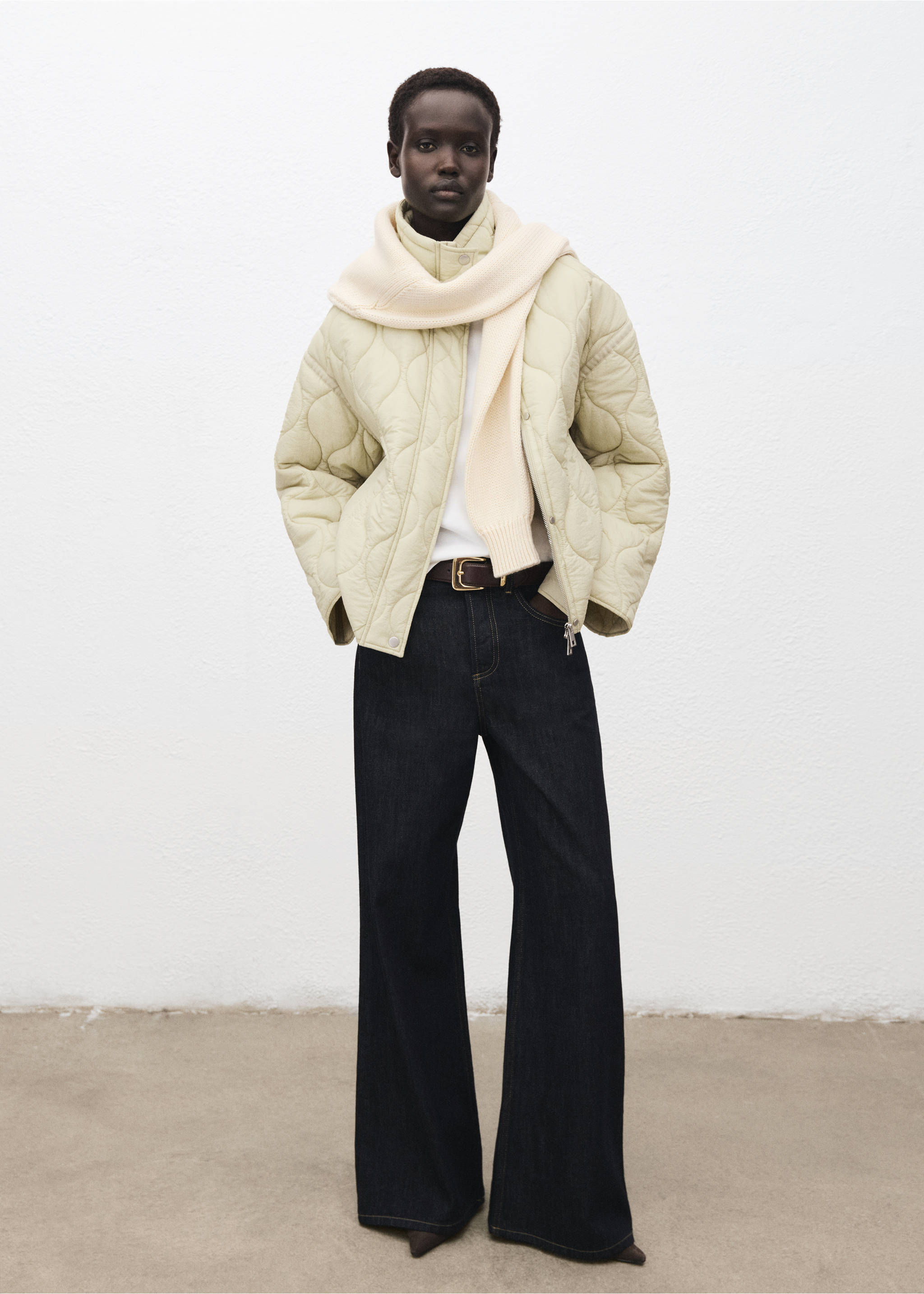 Oversized quilted anorak - General plane, Ivory White. Ref: 17085794-00.