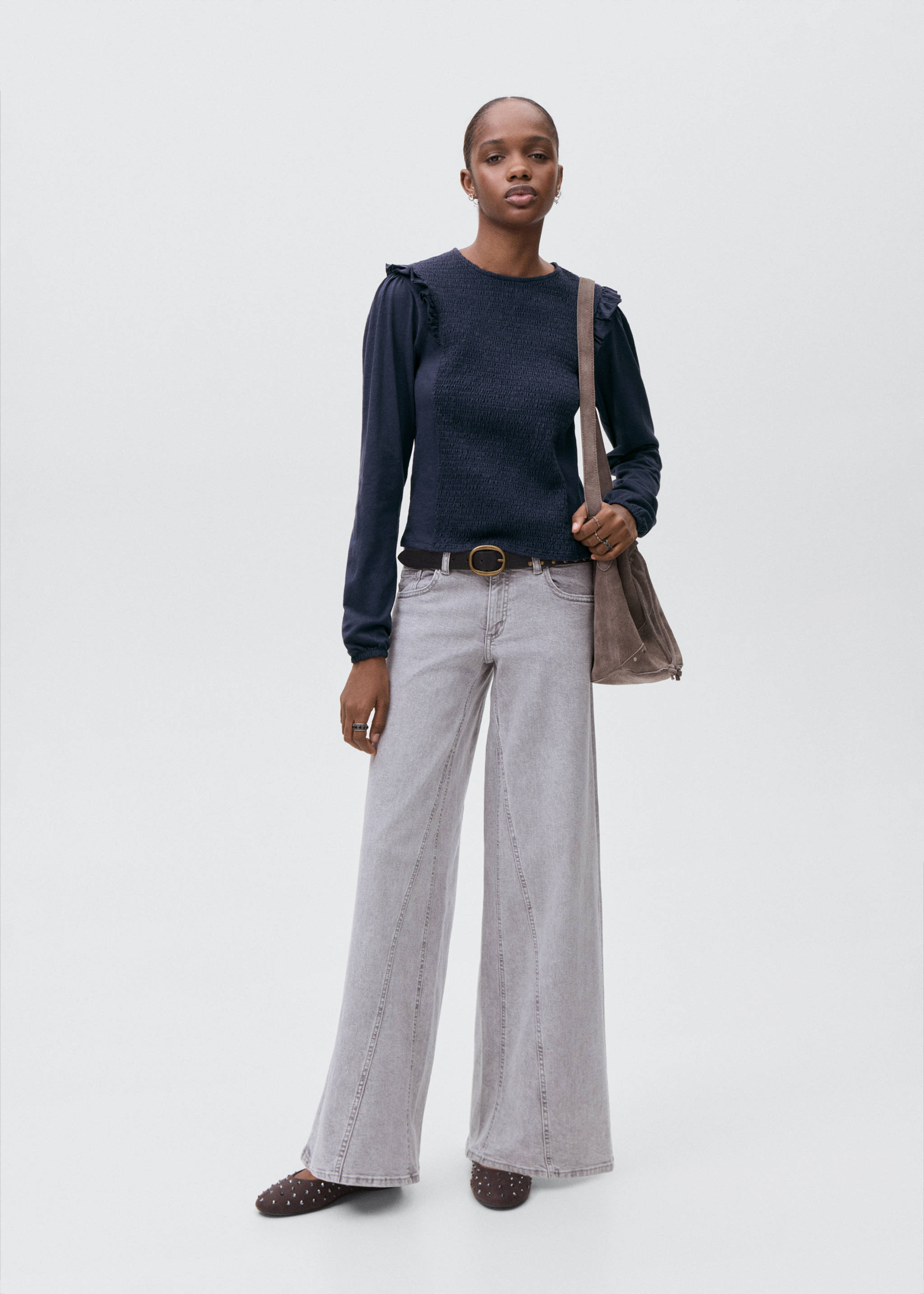 Ruffles ruched T-shirt - General plane