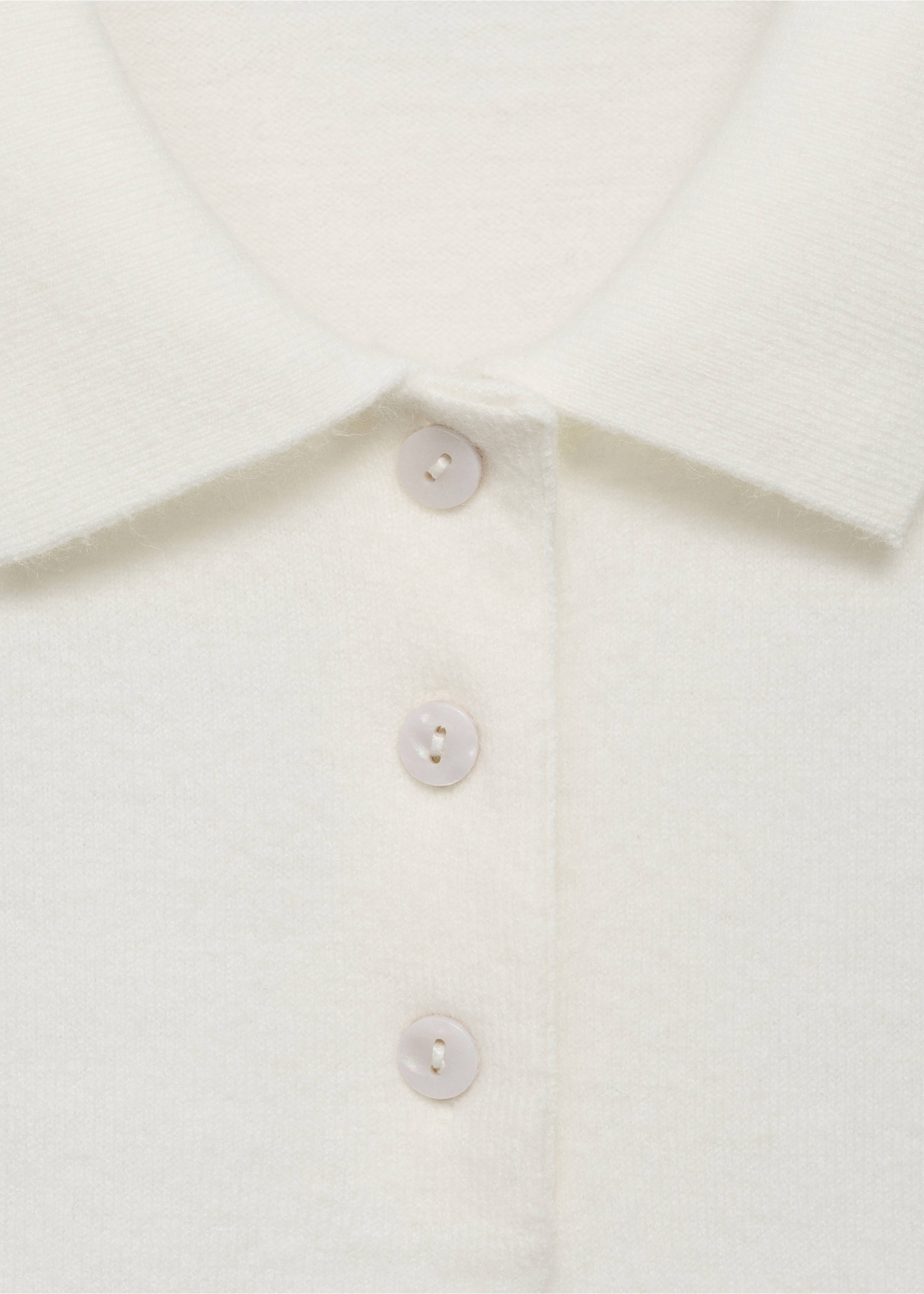 Gilet losanges col polo - Détail de l'article 8, Écru. Ref: 17085798-00.