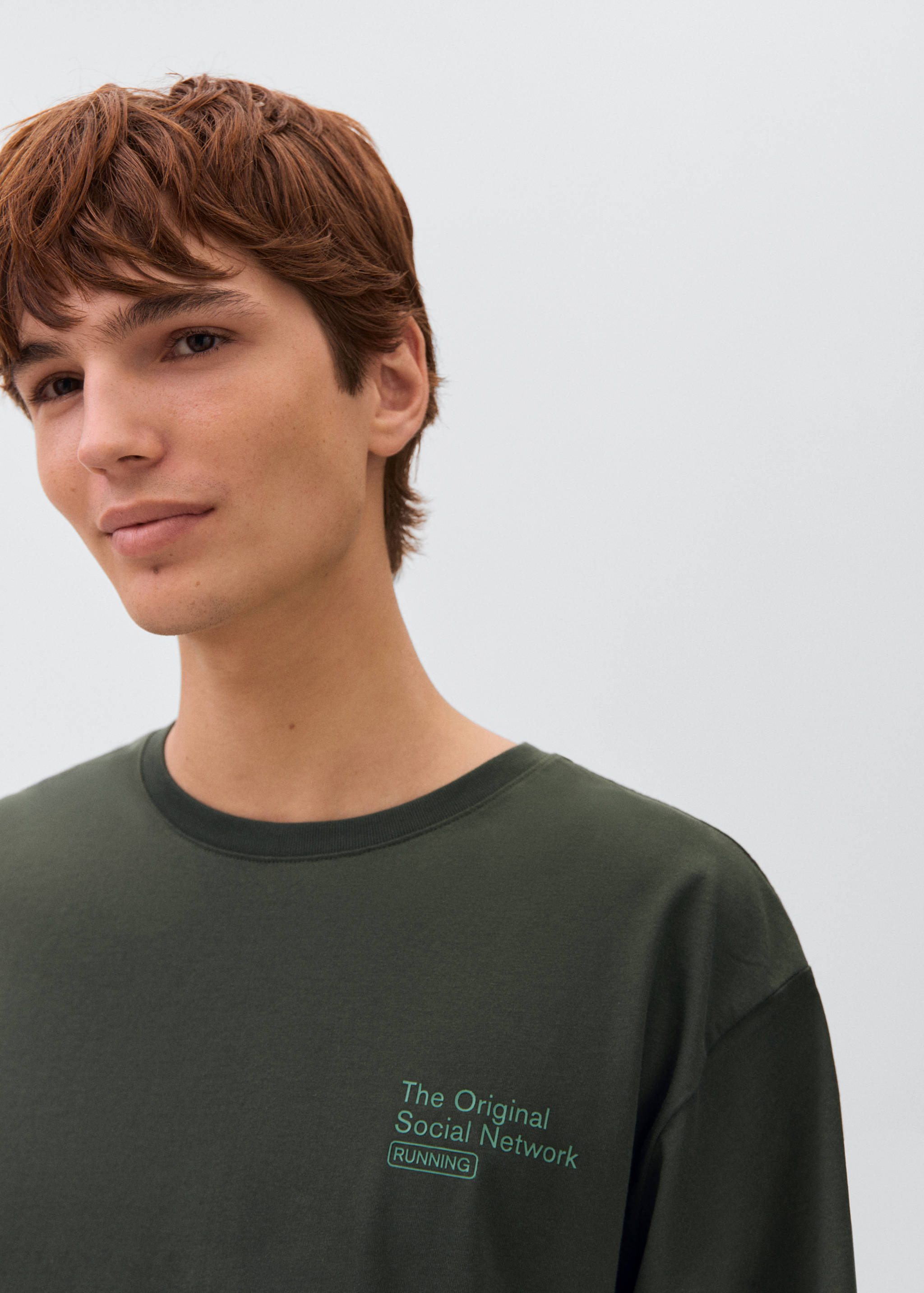Printed cotton-blend T-shirt - Details of the article 1