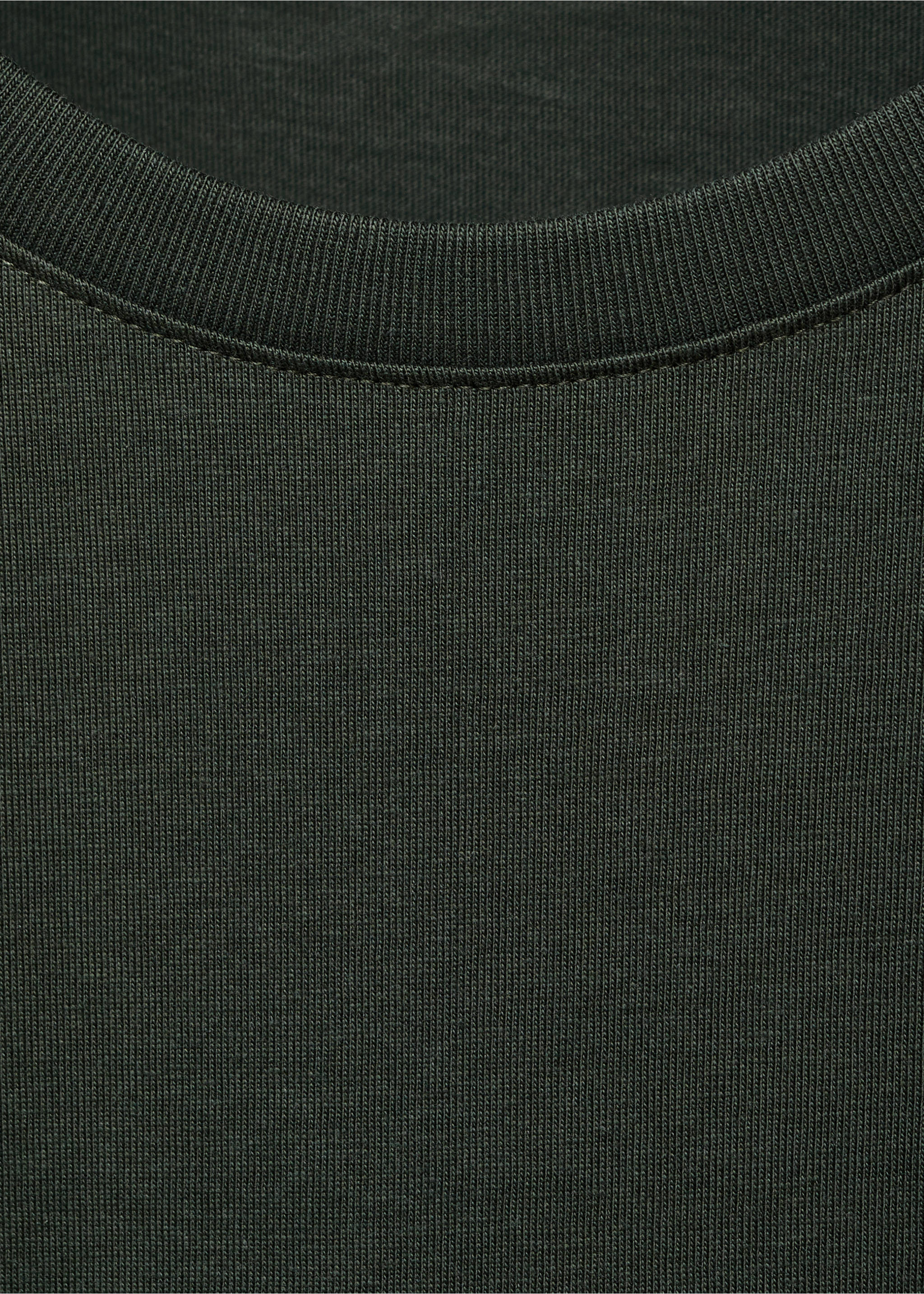 Printed cotton-blend T-shirt - Details of the article 8, Green. Ref: 17085799-00.