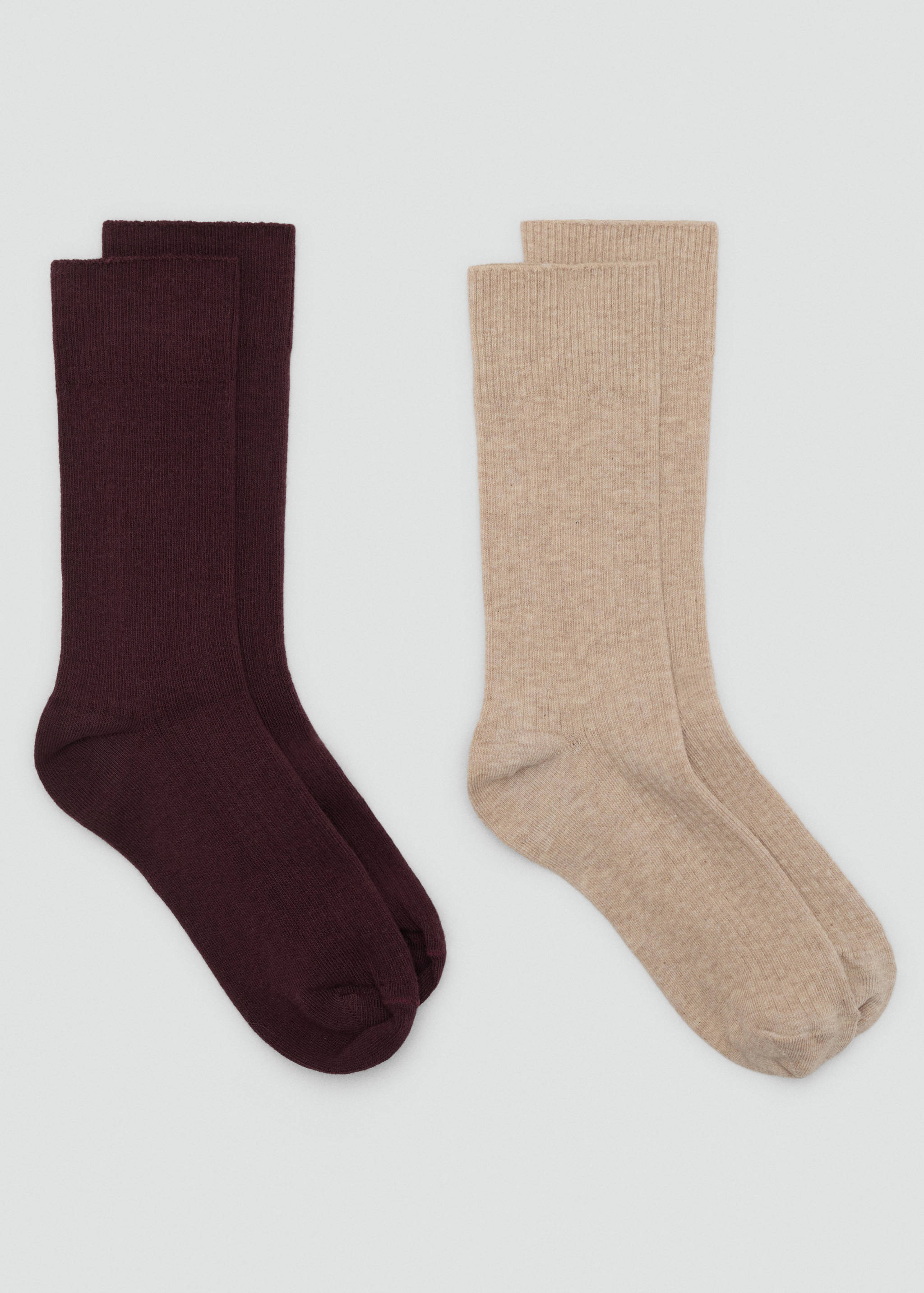 Pack 2 calcetines algodón canalé - Artículo sin modelo