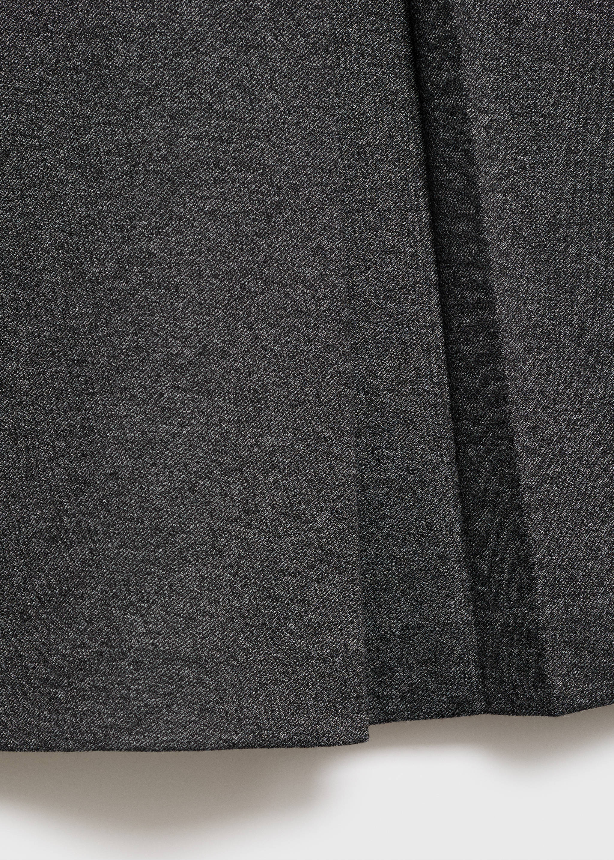 Pleated A-line skirt - Details of the article 8, Grey. Ref: 17085817-00.