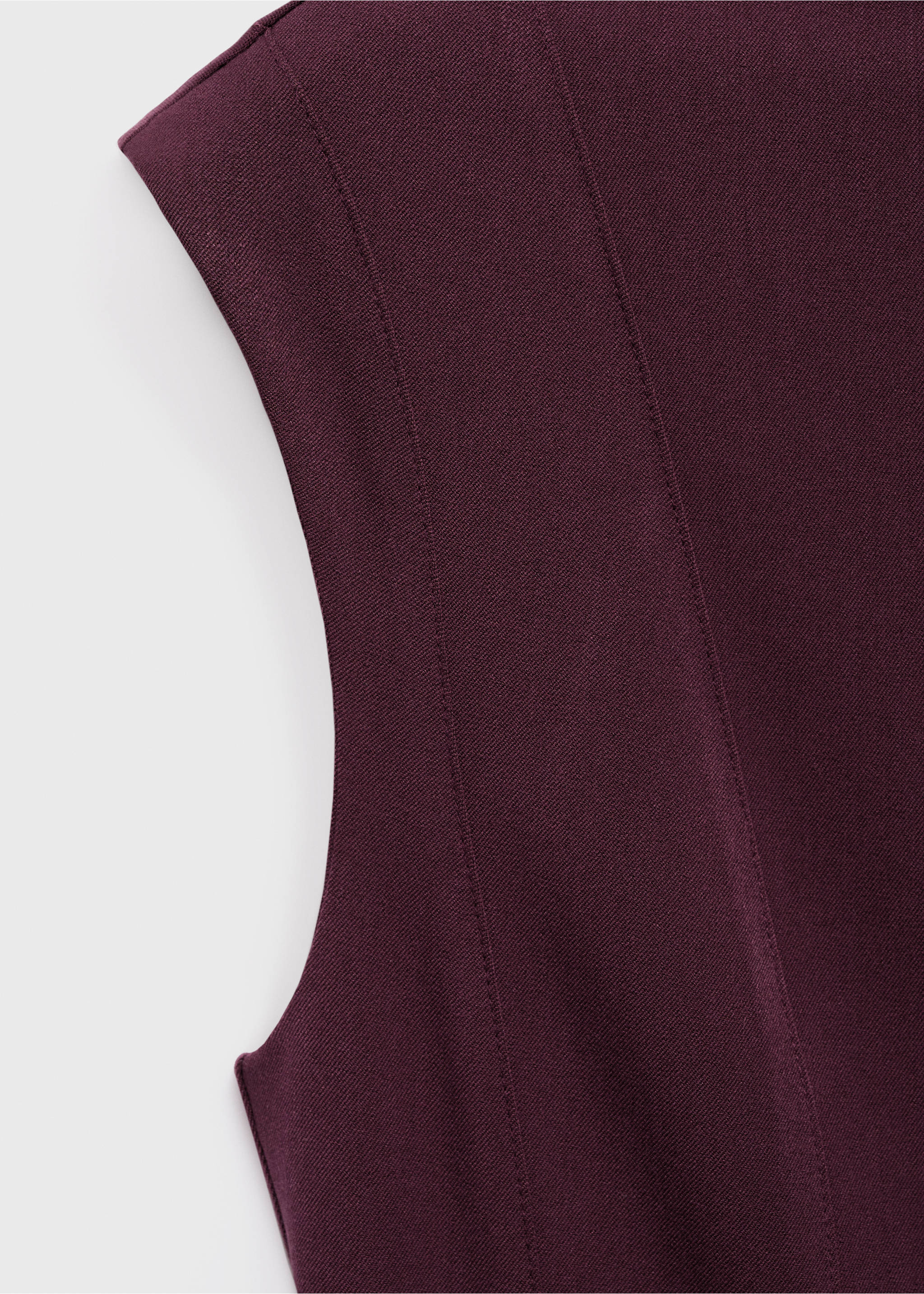 A-Linien-Kleid mit Abnähern - Detail des Artikels 8, Bordeaux. Ref: 17085819-00.