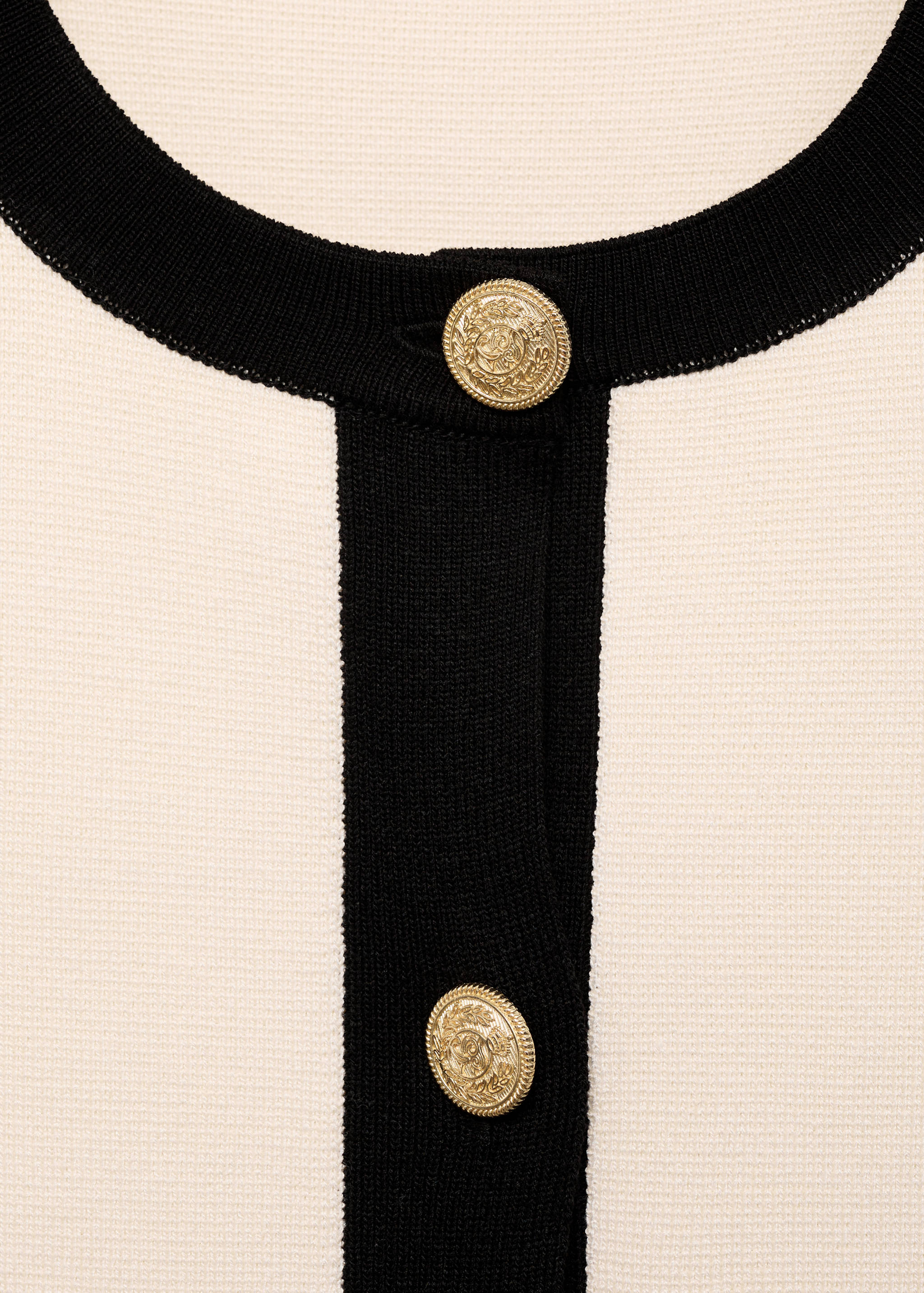 Contrasting ribbed cardigan - Details of the article 8