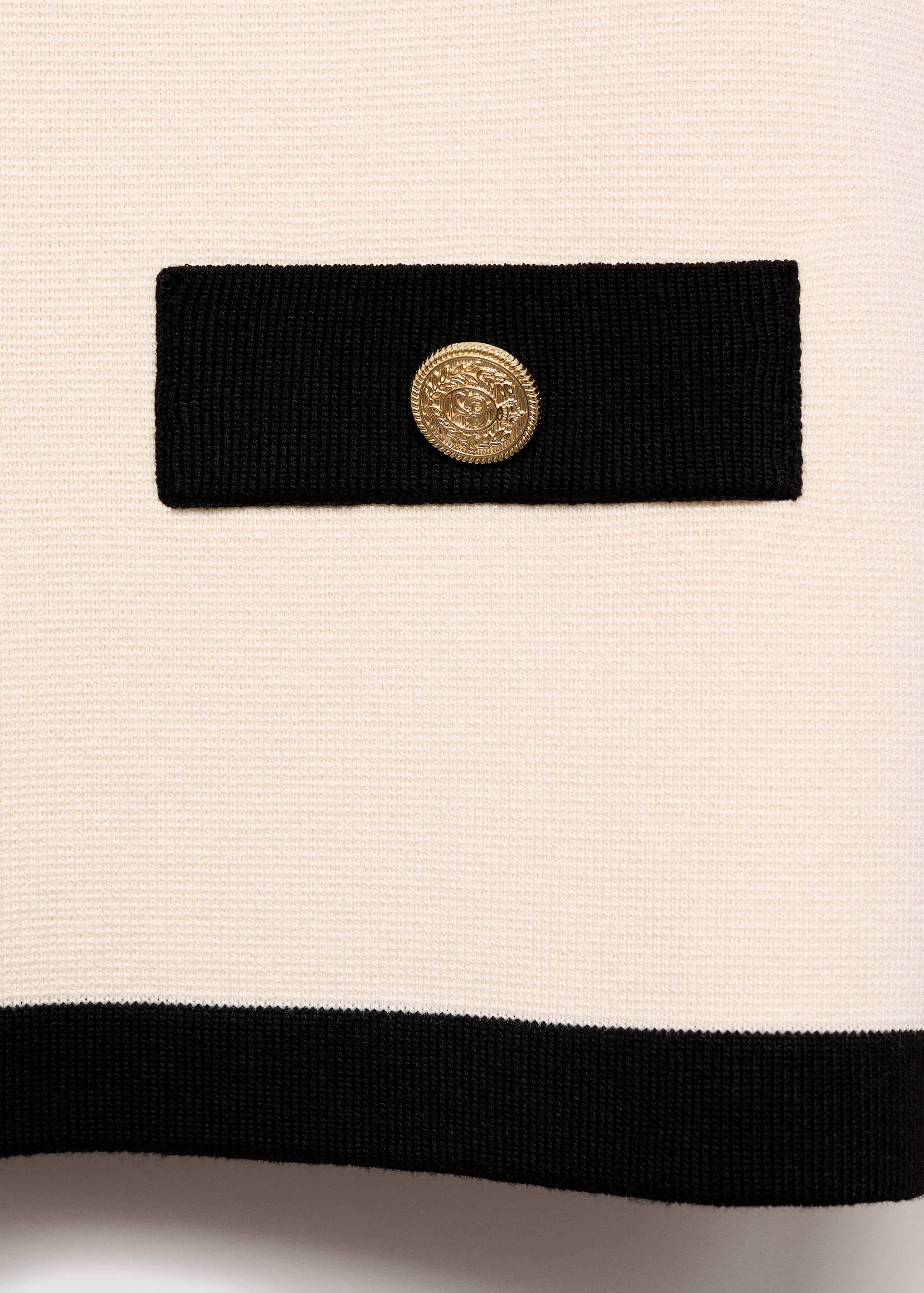 Contrasting ribbed cardigan - Details of the article 0