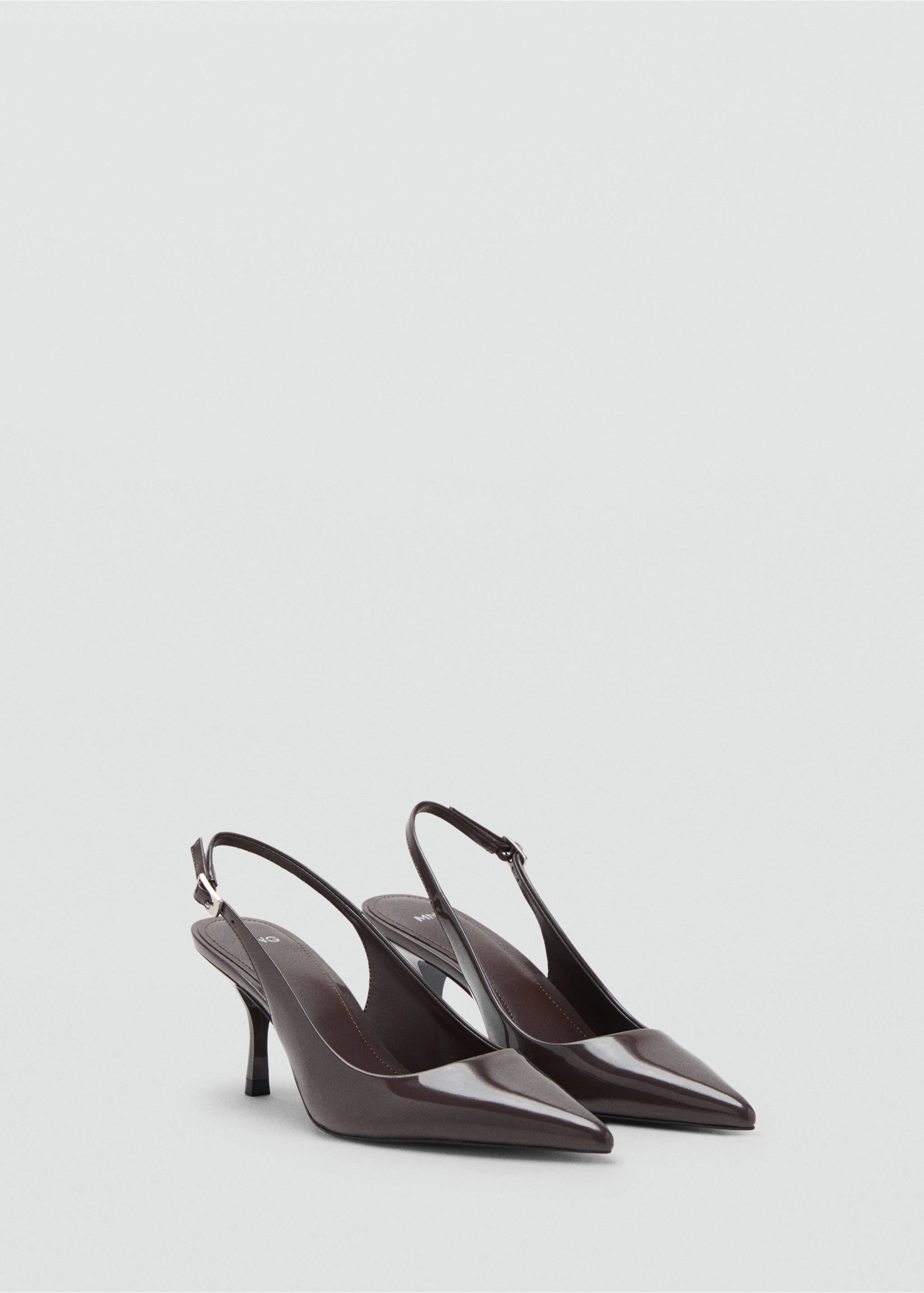 Patent heeled shoes - Medium plane, Light Heather Grey. Ref: 17085822-00.